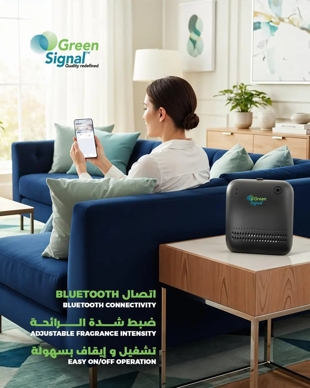 Mini Bluetooth Aroma Diffuser – Portable Oil Scent Machine for Home & Office | 200m³ Coverage | 170ml Tank | Type-C Power or Battery Powered