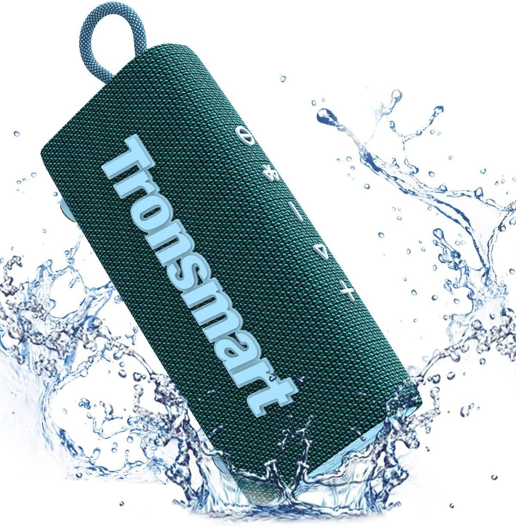 Tronsmart Portable Bluetooth Speaker, Trip Mini Speaker with Bluetooth 5.3, 20H Playtime, AUX, Mic, IPX7 Waterproof Speakers, Wireless Outdoor Speakers for Beach and Bike Travel - Blue
