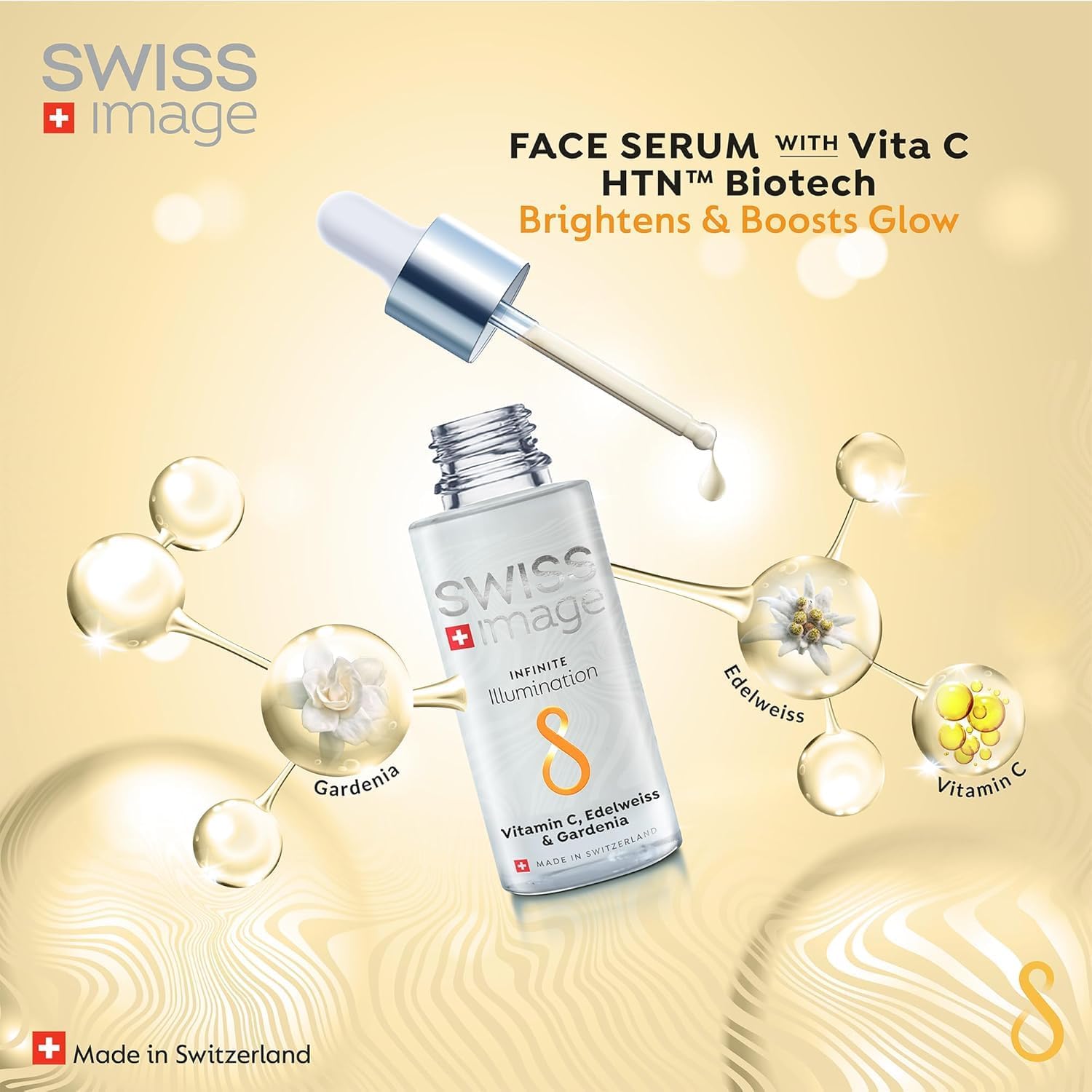 Swiss Image Illumination Vitamin C Serum 30 ml, For Glowing & Brightening Skin, Reduces Dark Spots, Blemishes & Hyperpigmentation, For Men & Women| Swiss Made Lightweight Serum For All Skin Types