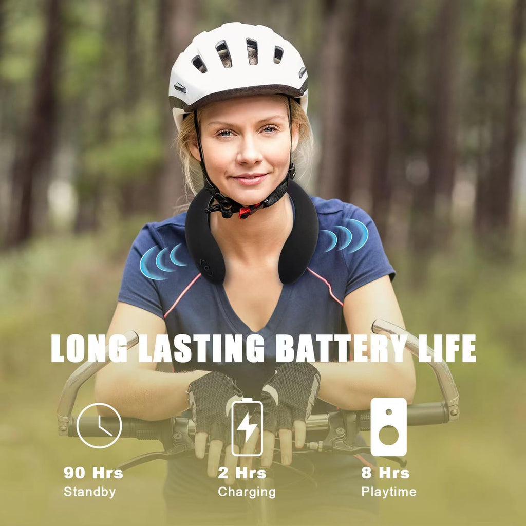 HGHOHG Neckband Speaker, Wireless Wearable Speaker True 3D Stereo HiFi Sound, Portable Personal Body Speakers with 24H Playtime, for Home, Office, and Outdoors