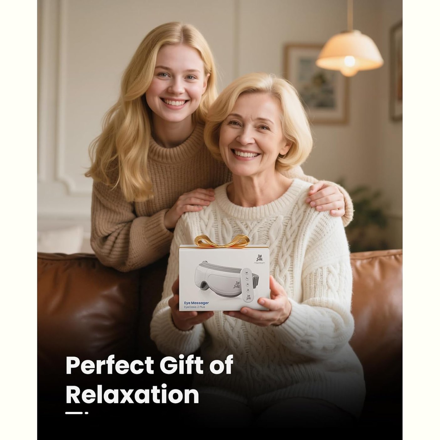 BOB AND BRAD Eye Massager FSA/HSA Eligible, EyeOasis 2 Plus - Eye Massager for Migraines with Remote, Heat, Compression, Music, Heated Eye Massage Mask for Dry Eyes Relief, Improve Sleep, Ideal Gifts