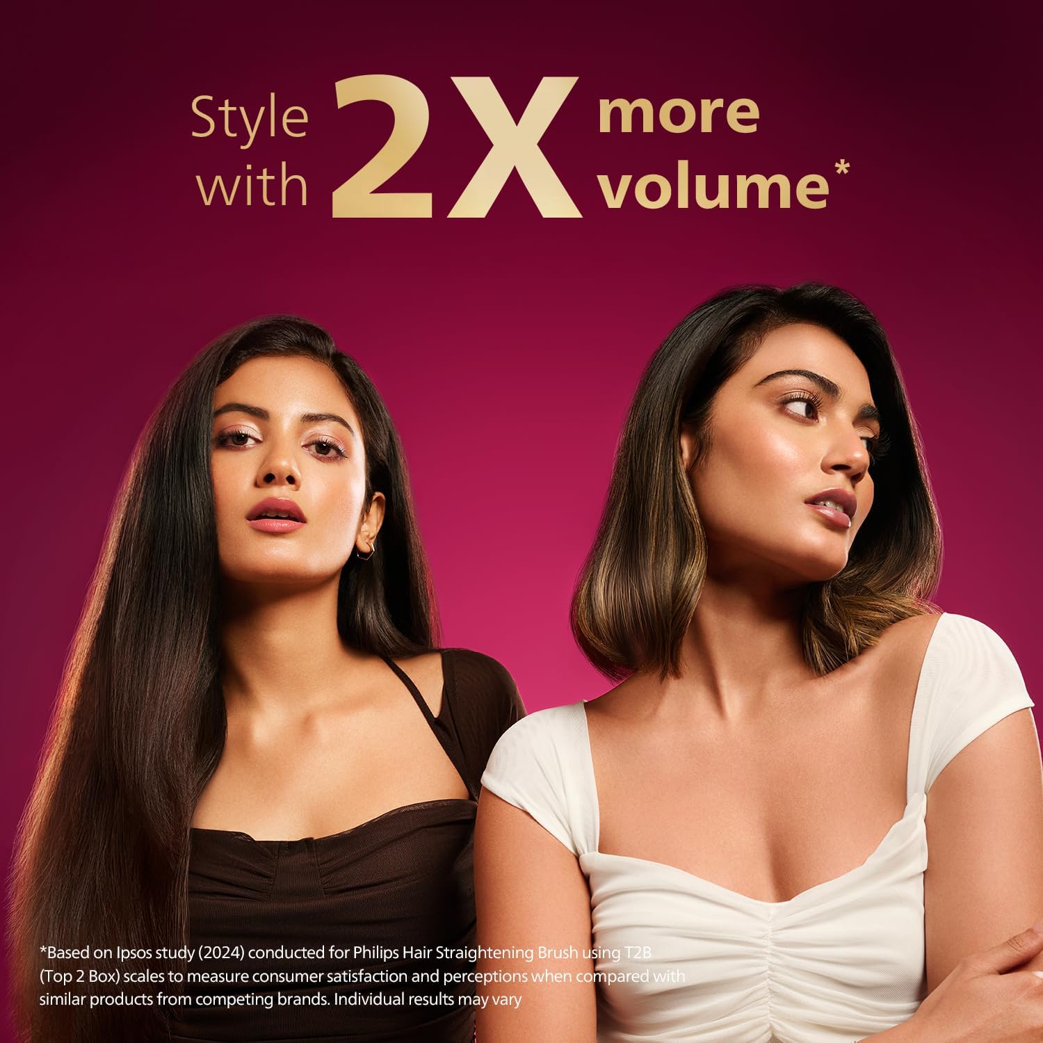 Philips Hair Straightener Brush- Advanced Ionic Care For 5X Better Frizz Free Hair In 5Min I Style With 2X More Volume|Stunning Shine I No Scalp Burns|Argan Oil Bristles|Bhh885/10,Black,50 Watts