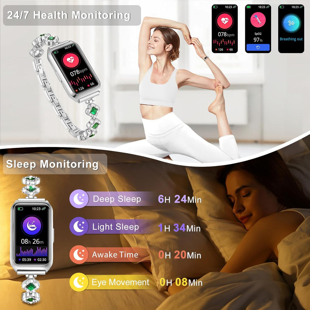 Homailida Smartwatch for Women with Make/Answer Calls, 1.47" HD Display Waterproof Fitness Smart Watch with Heart Rate Sleep Monitor Sports Modes Activity Tracker for iOS Android
