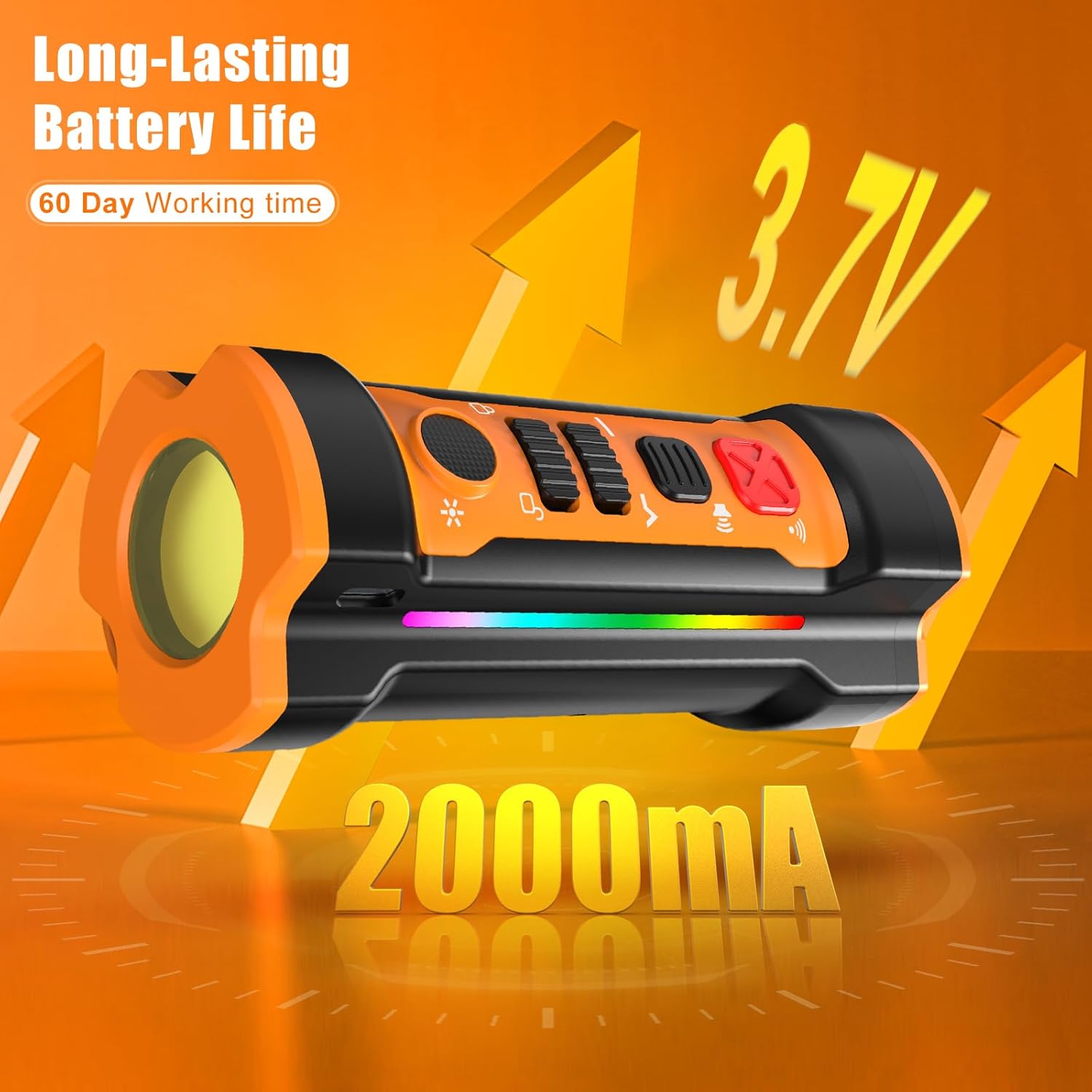 AICHOICY Dog Barking Deterrent Device with 3 Sound Wave Emitters, 50ft Range, Professional Training Tool, Bark Stop (ORANGE)