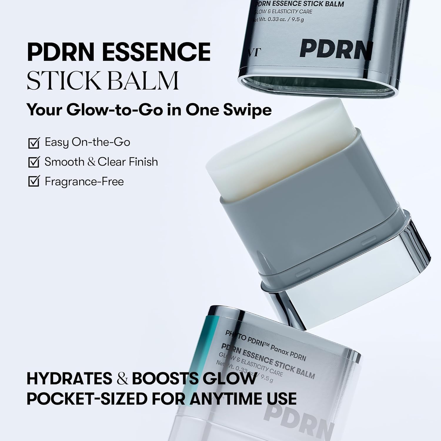 VT COSMETICS PDRN Essence Stick Balm | PDRN Collagen Multi Wrinkle Stick, All-in-One Eye & Neck Treatment, Glow Make Up Base & Face Treatment Balm