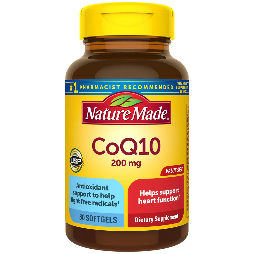 Nature Made CoQ10 200mg Softgels, Dietary Supplement for Heart Health Support, 105 Softgels, 105 Day Supply