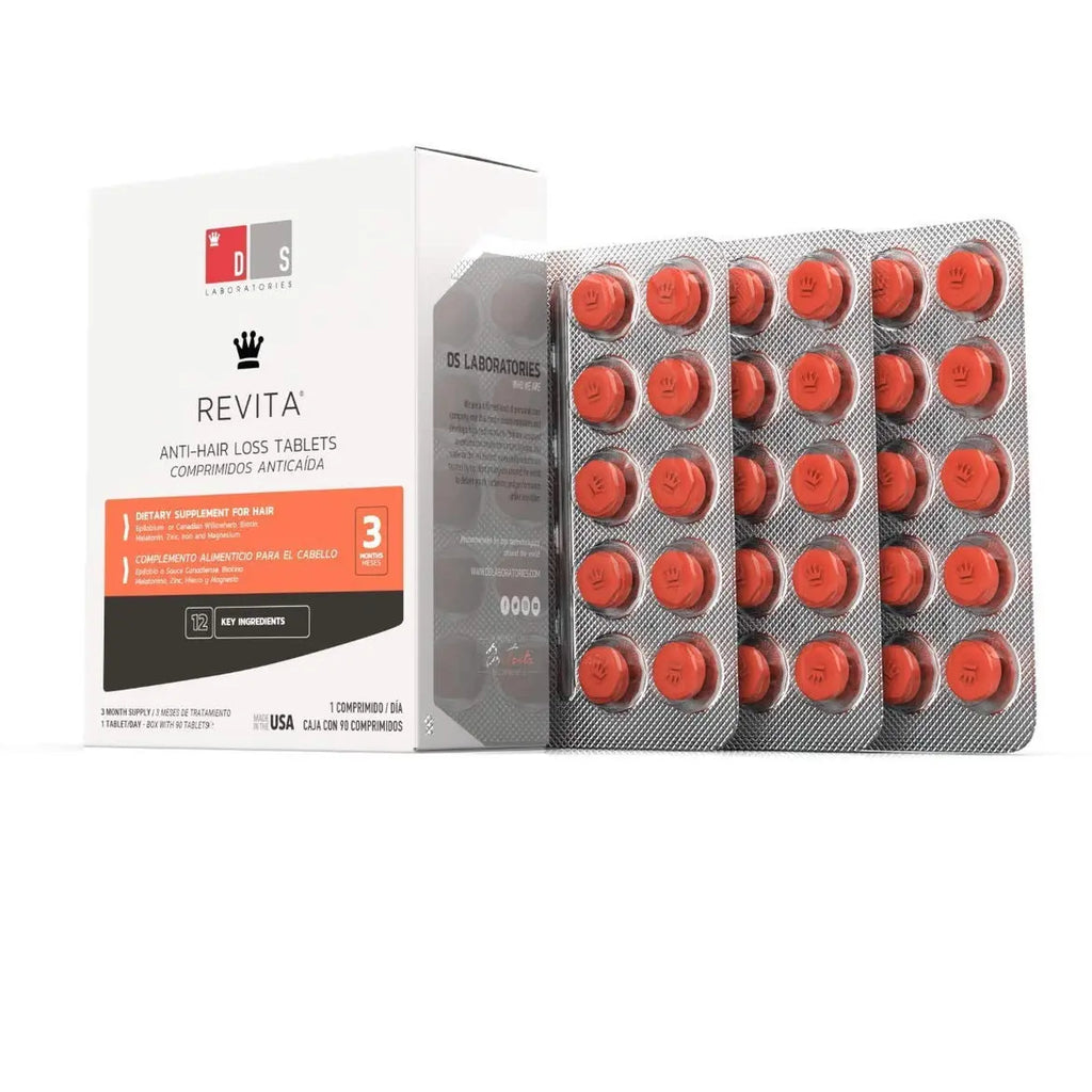 DS Labs for Men & Women Revita Hair Density Support Tablets - Daily Hair Wellness Supplement with Biotin, Zinc, Iron, Vitamin D, Magnesium & Melatonin, 30 Tablets
