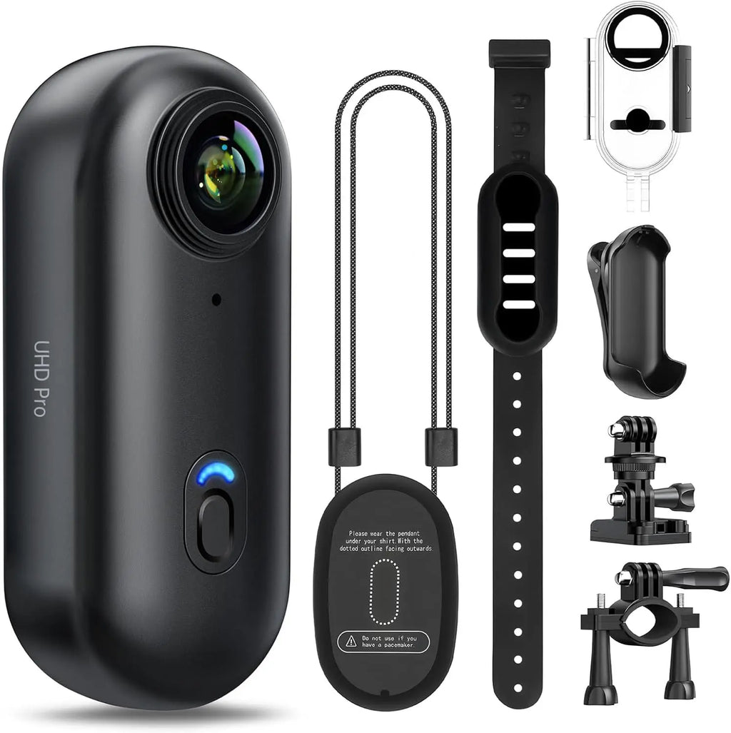 LENND 4k Action Camera,Mini Vlogging Camera,Small Body Camera with IPX7 Waterproof,Underwater Camcorder,Hands-Free POV Recording, Helmet Cam for Cycling, Motorcycle