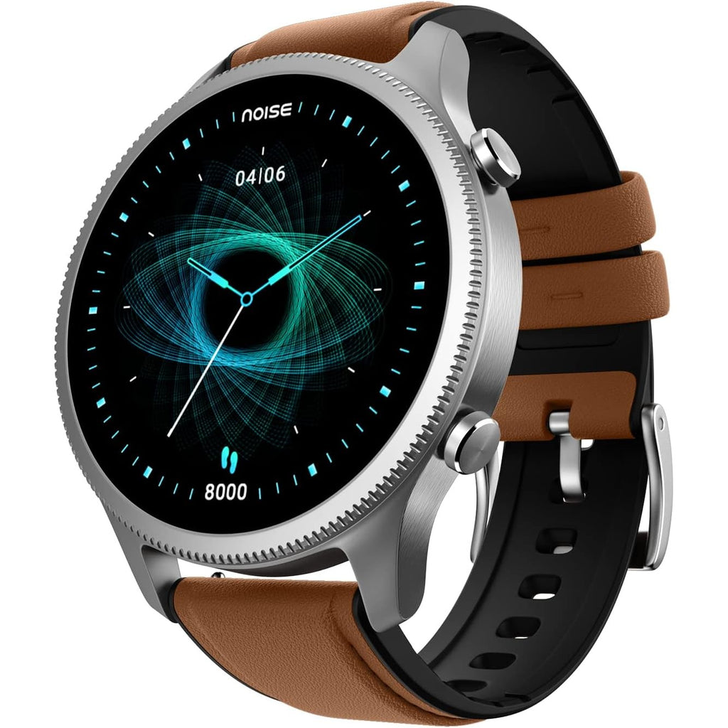Noise Fit Halo 1.43" AMOLED Display, Bluetooth Calling Round Dial Smart Watch, Premium Metallic Build, Always on Display, Smart Gesture Control, 100 Sports Modes, Up to 7-Day Battery Life, BT v5.3,