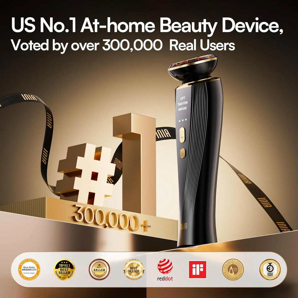 INIA Light Therapy Beauty Device for Facial, Skin Tightening, Fights Aging Skin