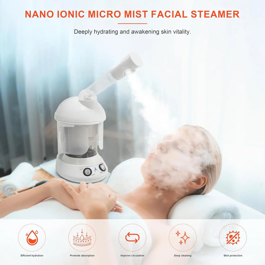 Facial Steamer Facial Care Tools Face Sprayer Aromatherapy Ion Skin Moisturizing Device Humidifier Elitzia ETKD2328