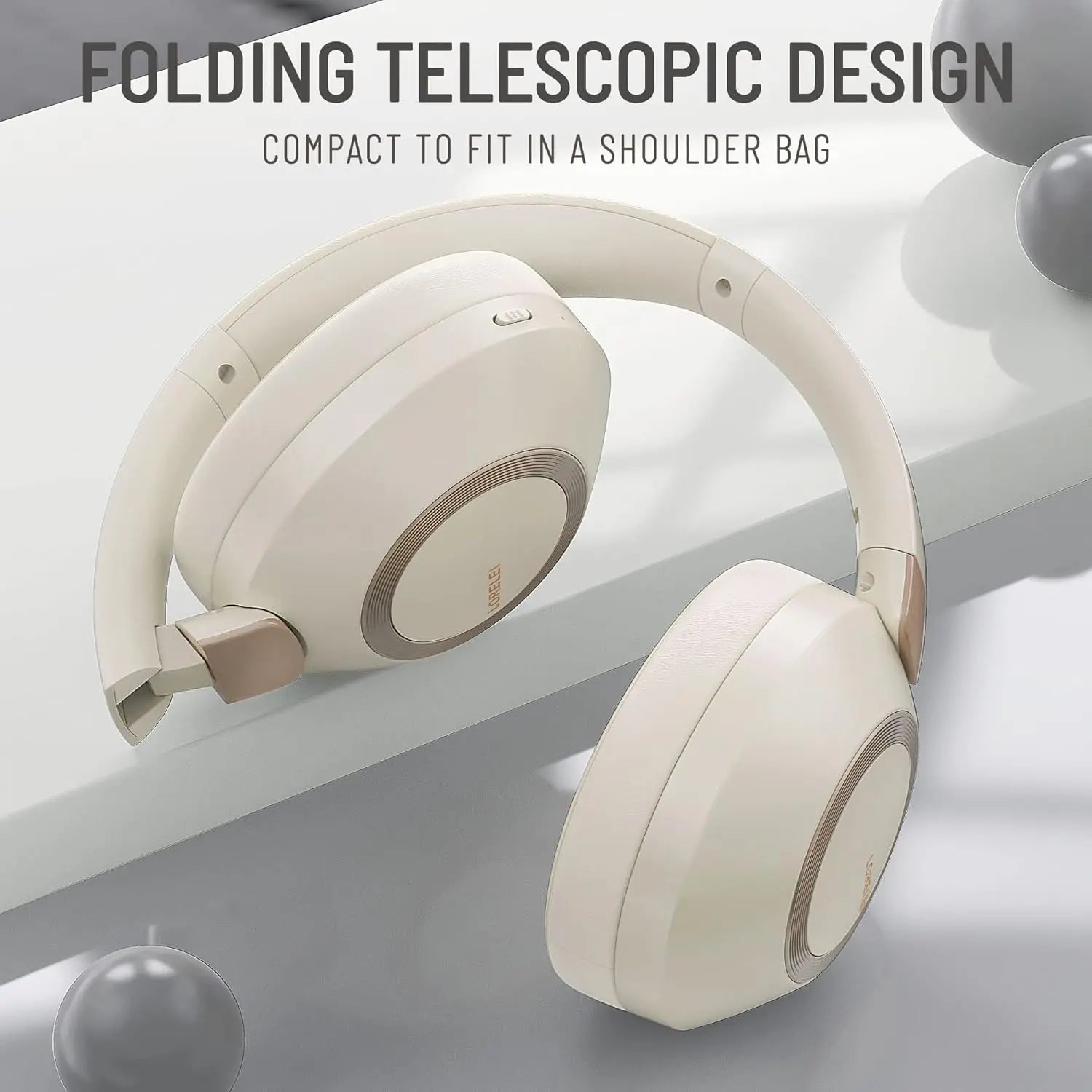 LORELEI B-C6 Over Ear Headphones (Beige White)