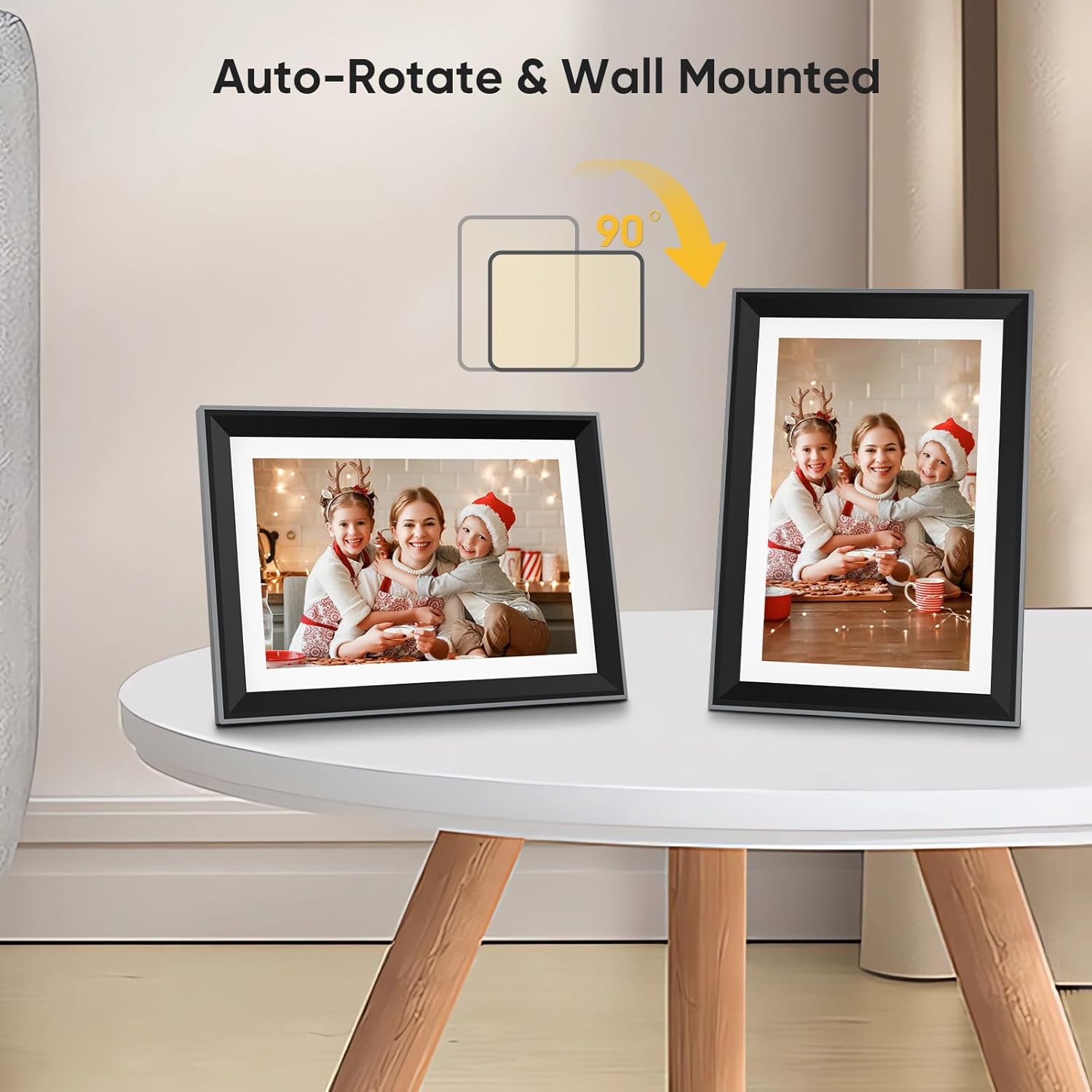 FamBrow 10.1 Inch WiFi Digital Photo Frame, Electronic Picture Frame with 16GB Storage+32GB Card, Digital Picture Frame with 1280x800 HD IPS Touch Screen, Instant Photo/Video Sharing via App