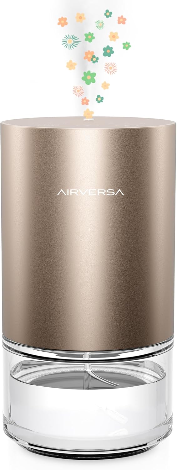 Essential Oil Diffuser Waterless Aromatherapy Diffusers for Home Large Room, Bedroom, Car, Office, Desk, Battery Operated, Small Diffuser for Pure Scent, 100ml Capacity, AN9 (Desert Titanium)