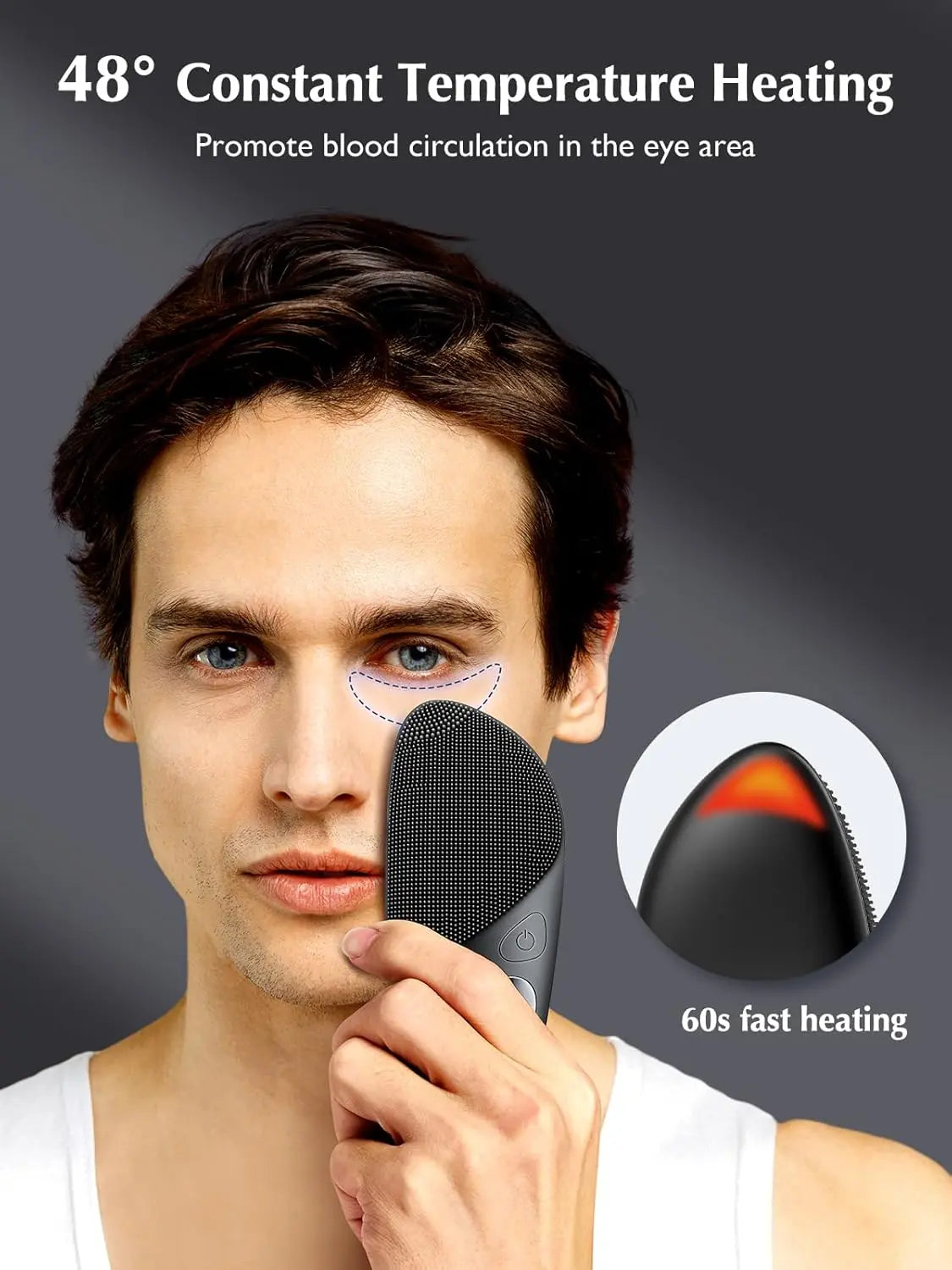 COSLUS Facial Cleansing Brush Face Scrubber: IPX7 Waterproof Rechargeable Face Wash Brush, 4 Cleansing Modes with Eye Protection, Electric Silicone Cleanser Spa for Cleaning, Exfoliating, Massaging