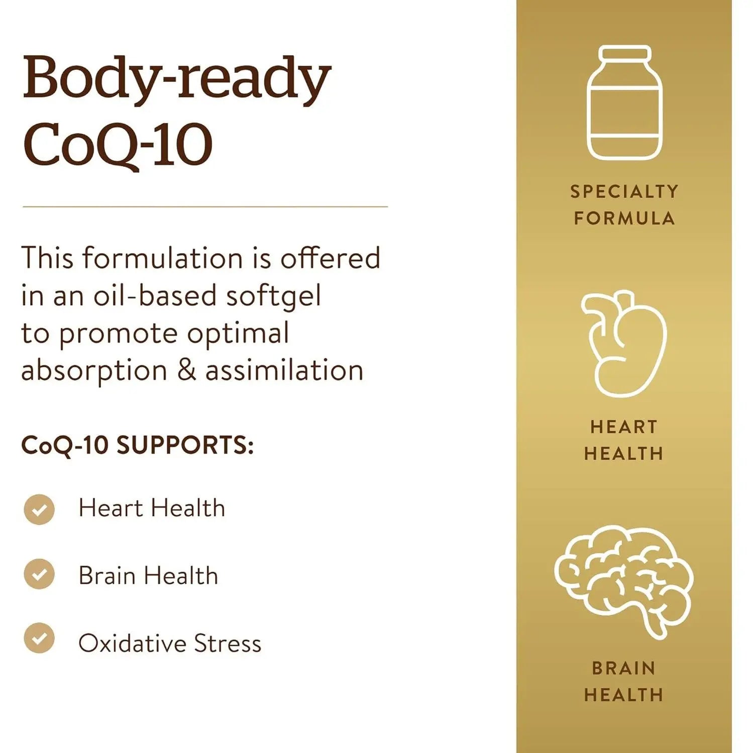 Solgar Megasorb CoQ-10 100 mg, 90 Softgels - Supports Healthy Aging - Coenzyme Q10 Supplement - Enhanced Absorption - Non-GMO, Gluten Free, Dairy Free - 90 Servings