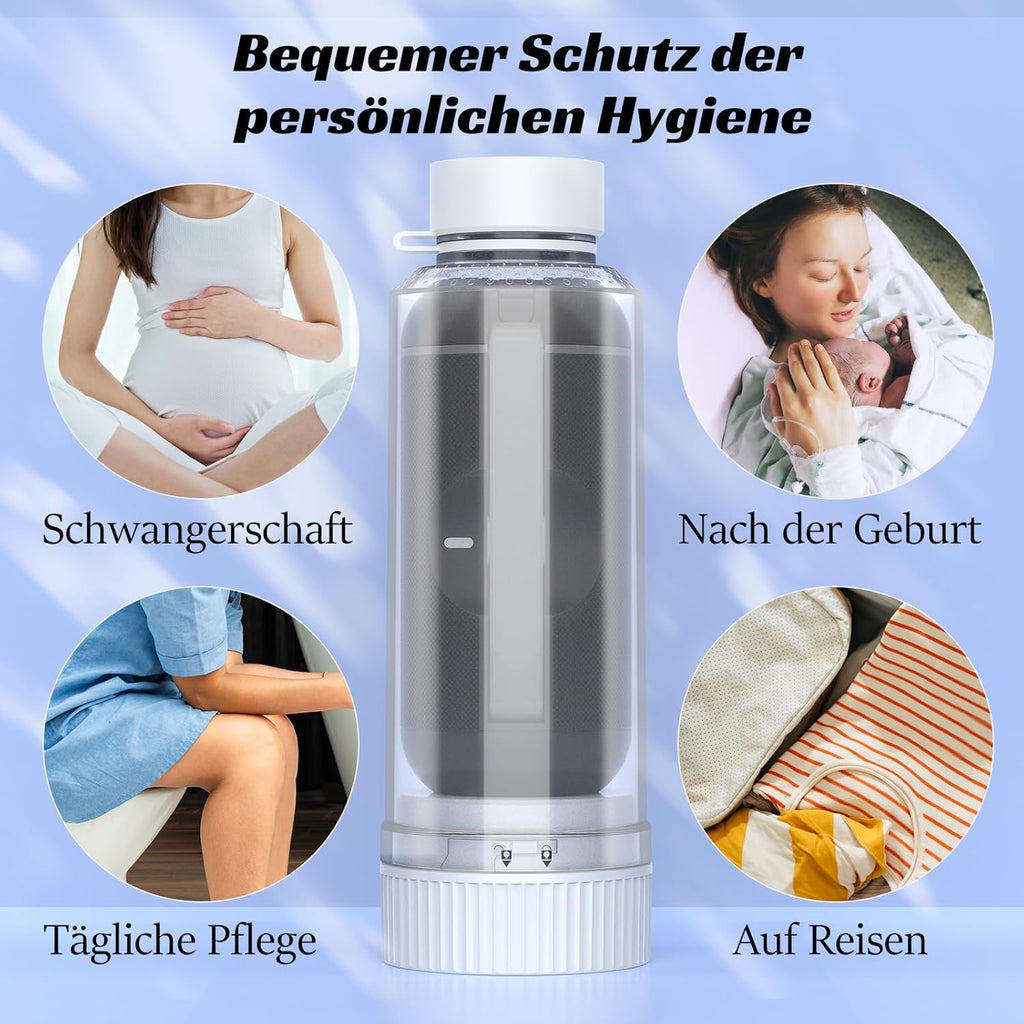 VITCOCO Portable Bidet, Rechargeable Mini Handheld Personal Travel Bidet, 2 Pressure Modes Electric Toilet Sprayer for Personal Hygiene Cleaning/Soothing Postpartum Care/Hemmoroid Treatment/Baby Wash