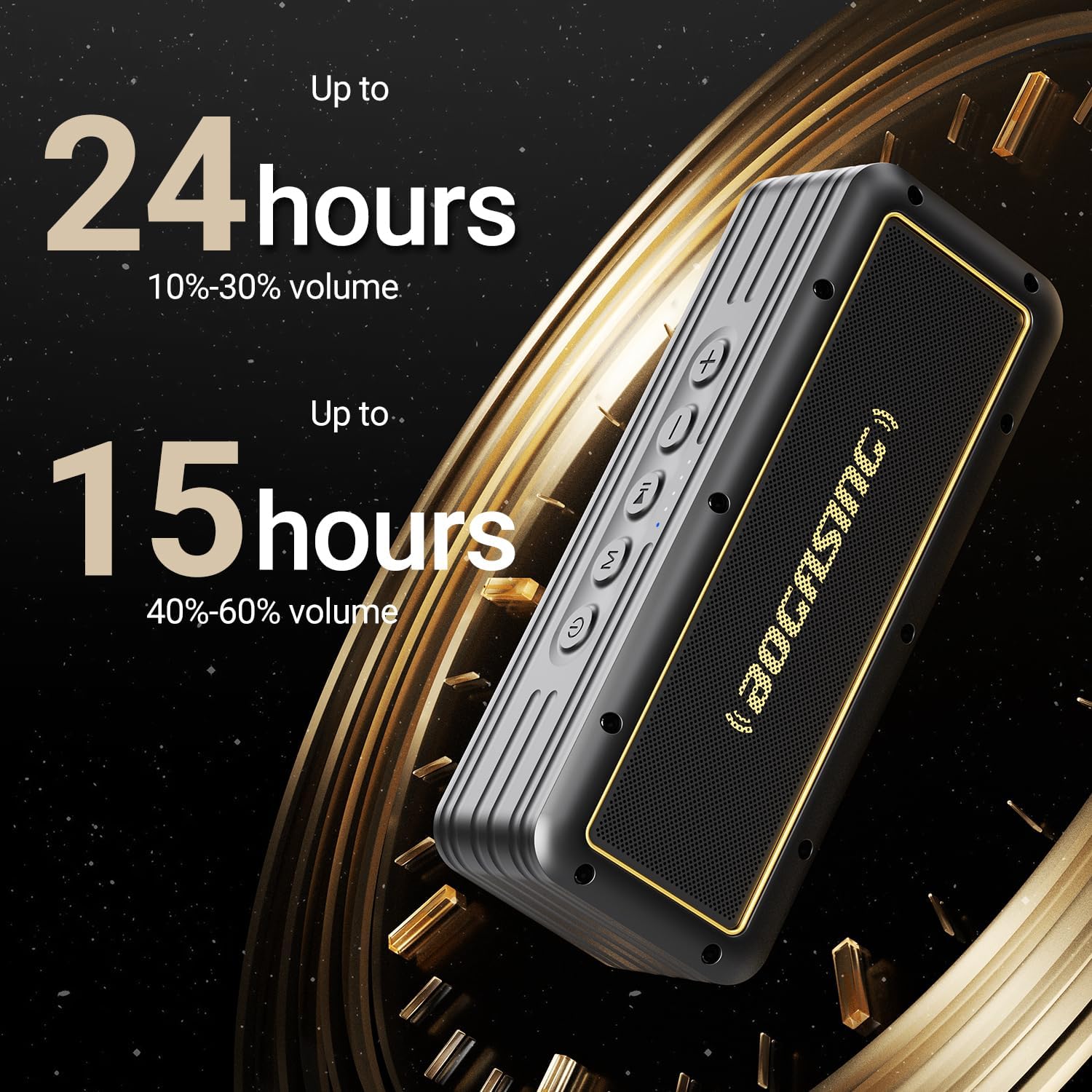 BOGASING G4 Bluetooth Speaker, Portable Wireless Speakers, 50W Stunning & Balanced Sound with Rich Bass, 24H Playtime, IPX7 Waterproof, Bluetooth 5.3, EQ, TWS, TF-Card, AUX, USB, for Outdoor Home