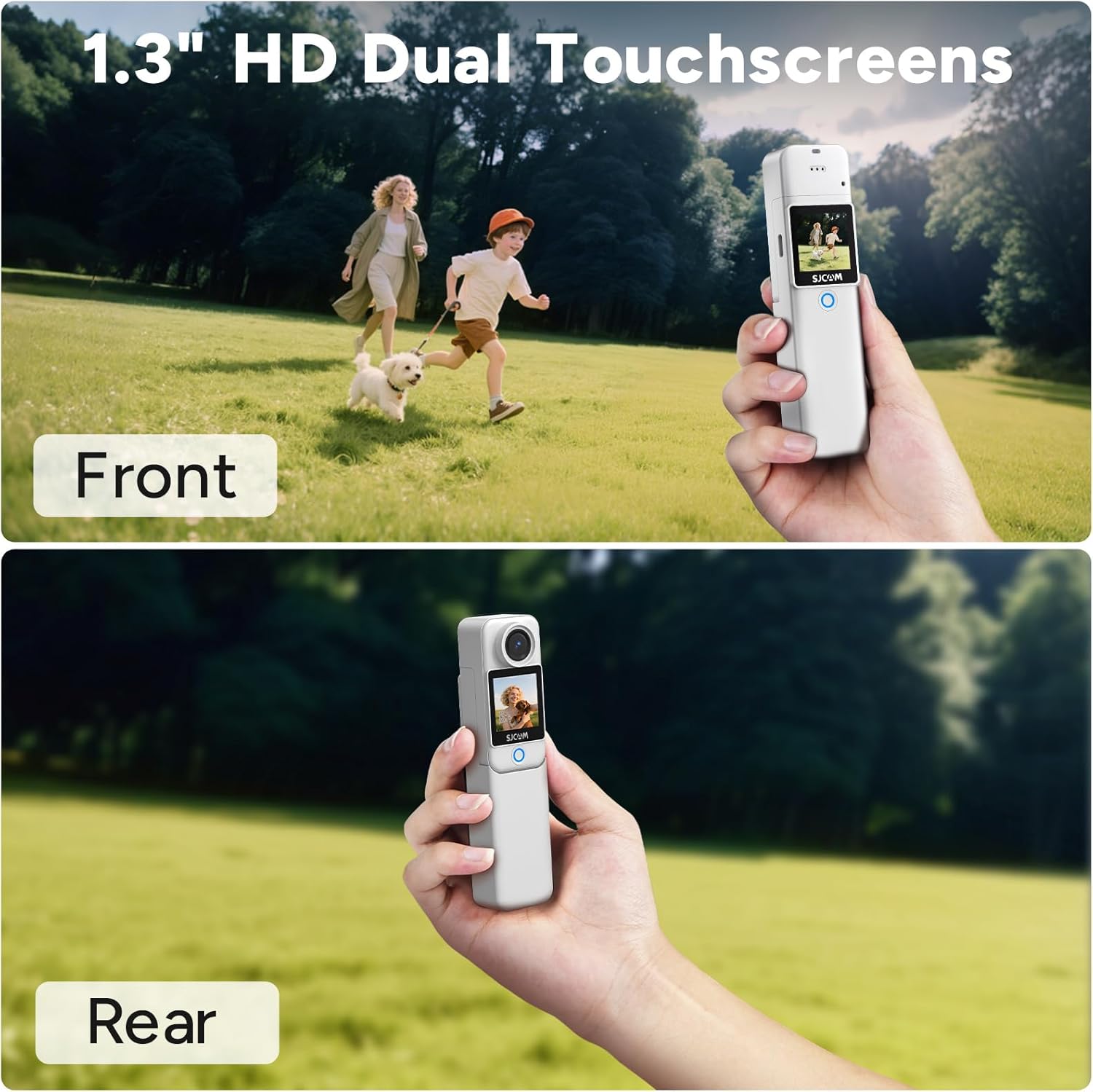 SJCAM C300 Action Camera 4K30fps, 1.33 Inch Dual Touchscreen Sports Camera, 2.4G/5G Dual WiFi 20MP Helmet Camera, 6-axis EIS Underwater Camera 30 m Waterproof with 2800 + 1000 mAh Dual Battery