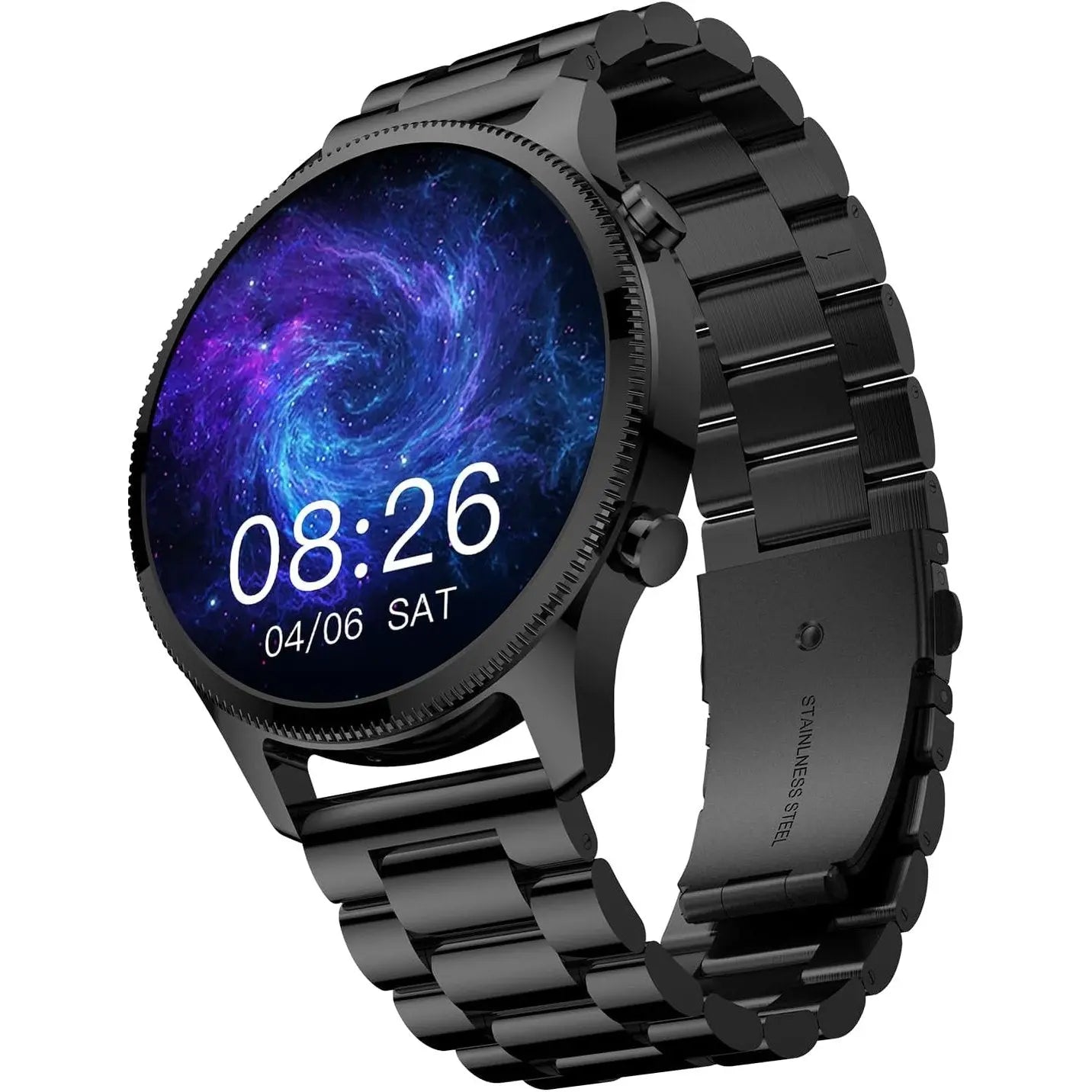 Noise Halo Plus 1.46 Inch Super AMOLED Display Elite Smart Watch, Bluetooth Calling, Stainless Steel Build, Metal Straps, Always on Display, Upto 7 Days Battery, Effortless Communication