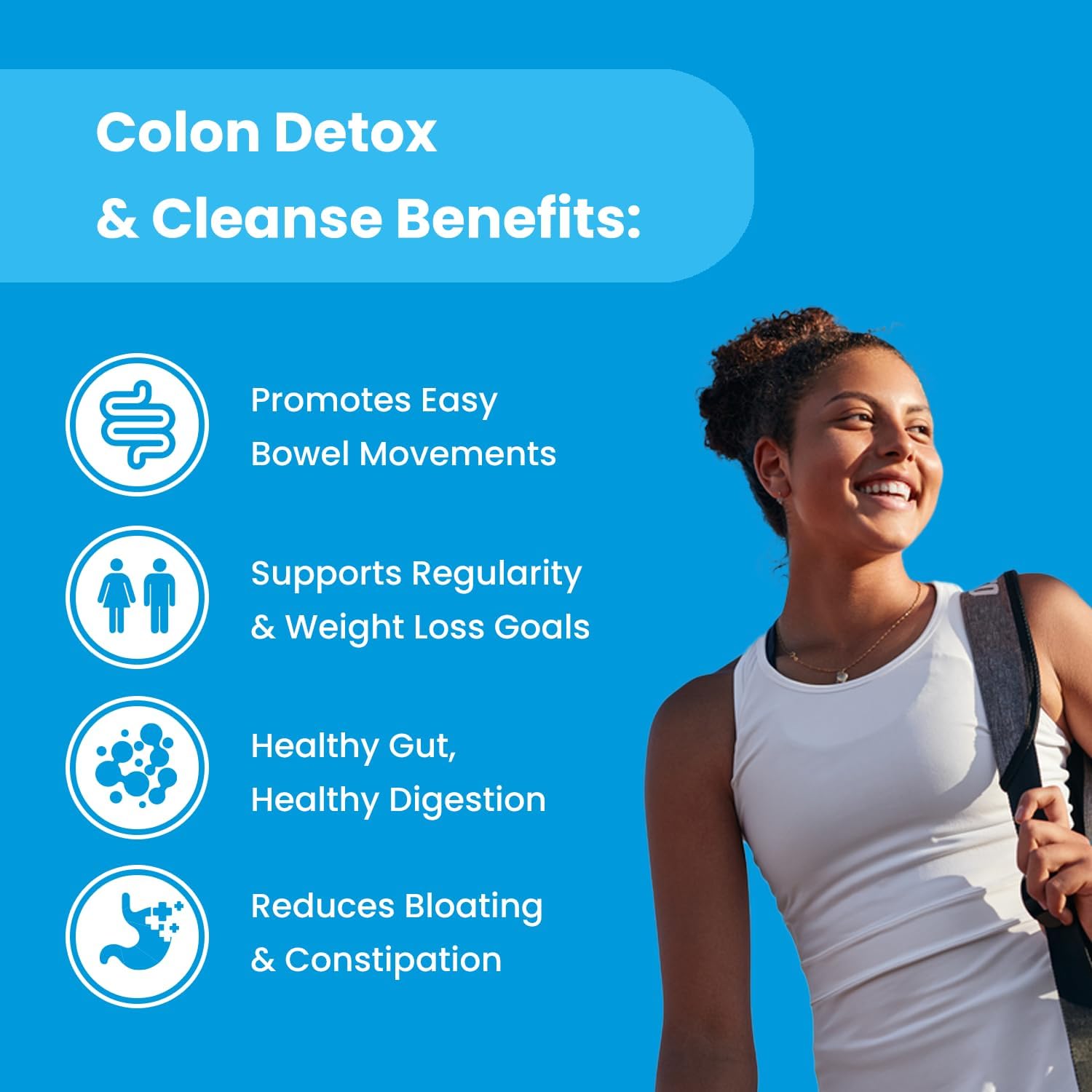 NutraChamps Colon Cleanse & Detox for Weight Loss [14 Day Quick Cleanser] Safe & Effective Formula with Probiotic & Digestive Enzymes for Constipation Relief