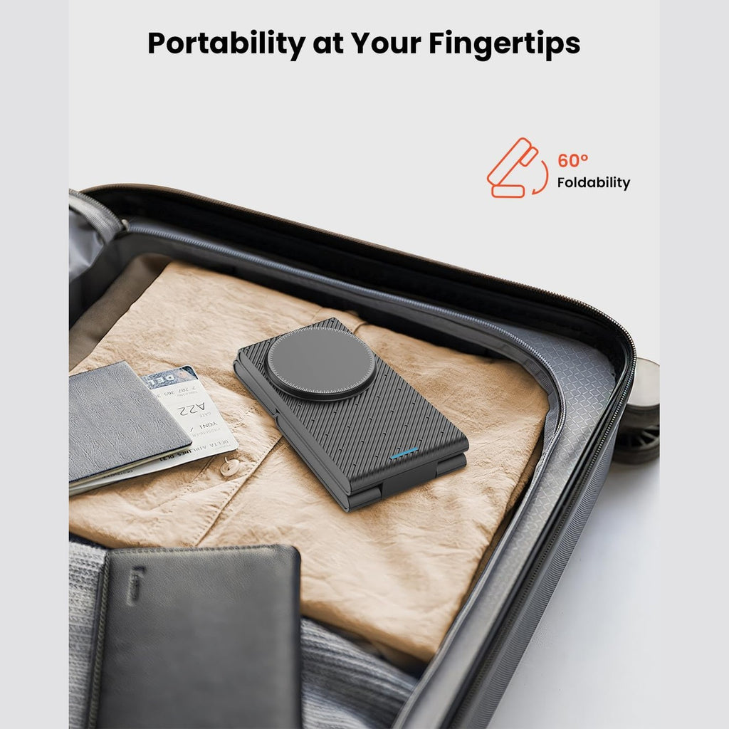 3 in 1 Wireless Charging Station, Foldable Magnetic Charger Stand for Multiple Devices, Wireless Charger for iPhone 16/15/14/13/12, Apple Watch 9/8/7/6/SE/5/4/3/2, AirPods 4/3/2/Pro