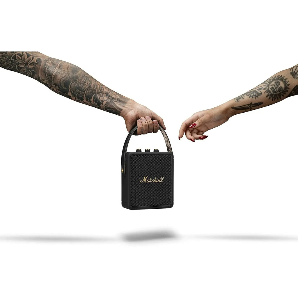 Marshall STOCKWELL II Portable Bluetooth Speaker with 20+ Hours of Playtime — Black & Brass (2 Year Warranty)