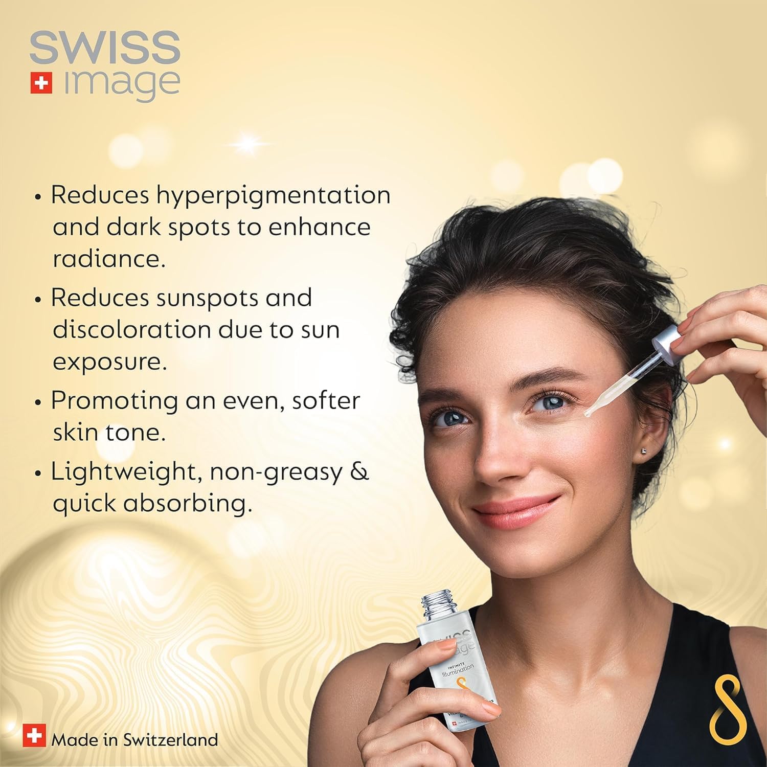 Swiss Image Illumination Vitamin C Serum 30 ml, For Glowing & Brightening Skin, Reduces Dark Spots, Blemishes & Hyperpigmentation, For Men & Women| Swiss Made Lightweight Serum For All Skin Types