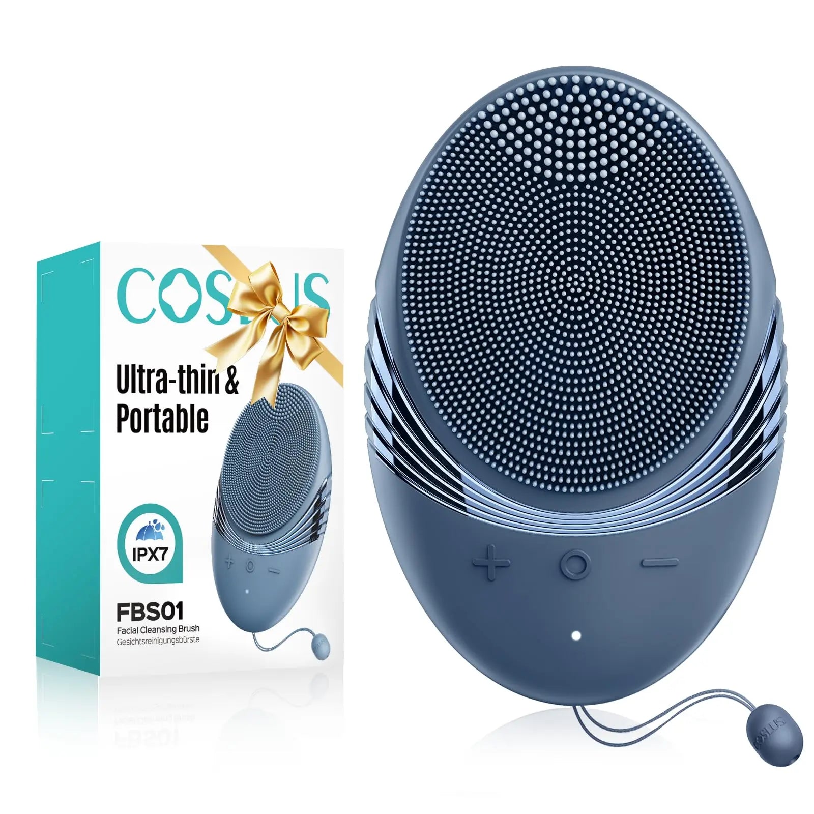 Face Scrubber Facial Cleansing Brush: IPX7 Waterproof Rechargeable Face Brush, 5 Cleansing Modes, Electric Silicone Care System for Cleaning, Exfoliating, Massaging