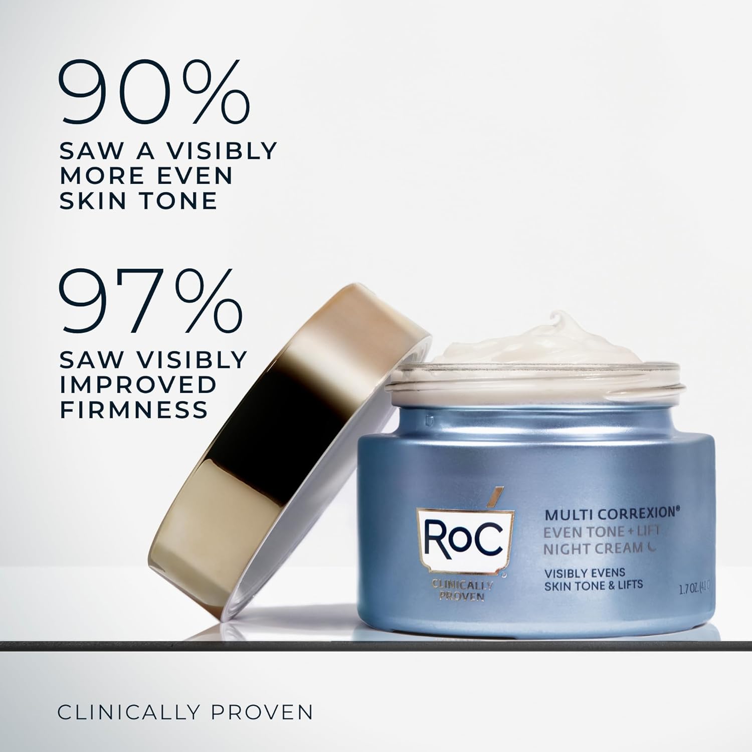 RoC Multi Correxion 5 in 1 Restoring/Anti Aging Facial Night Cream with Hexinol, 1.7 Oz (Packaging May Vary)