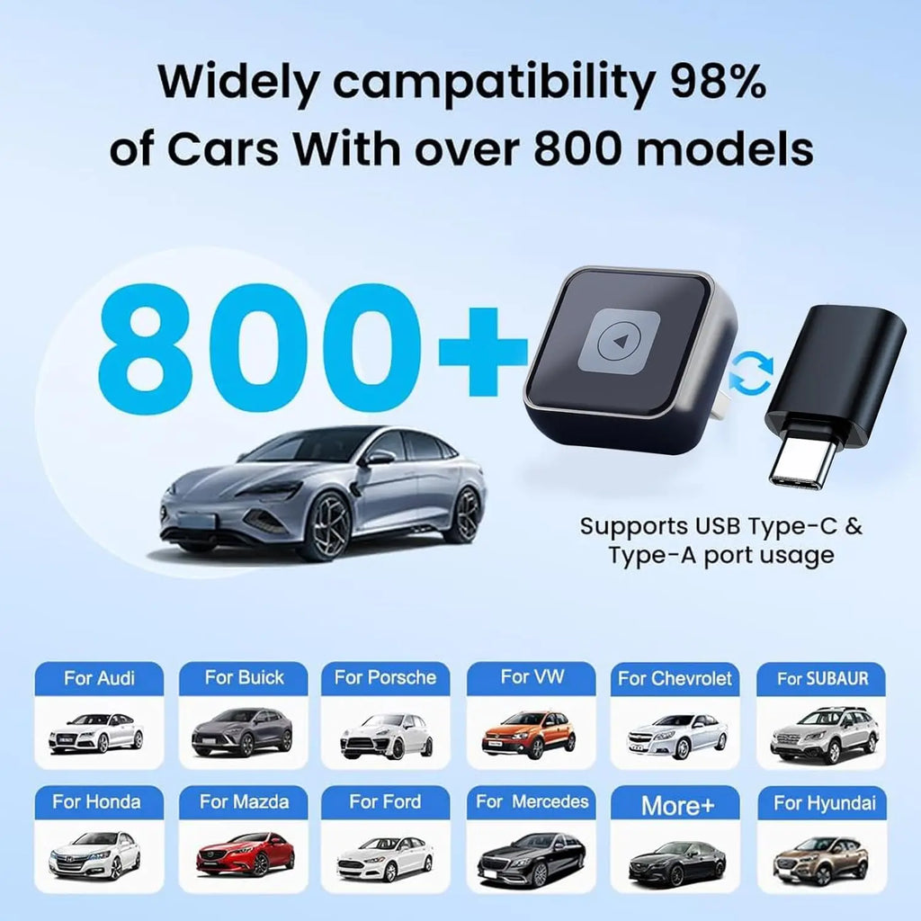 Aieloar Wireless CarPlay Adapter UK for iPhone, Wireless Carplay Dongle adaptor with Fast Connection-90 Degrees