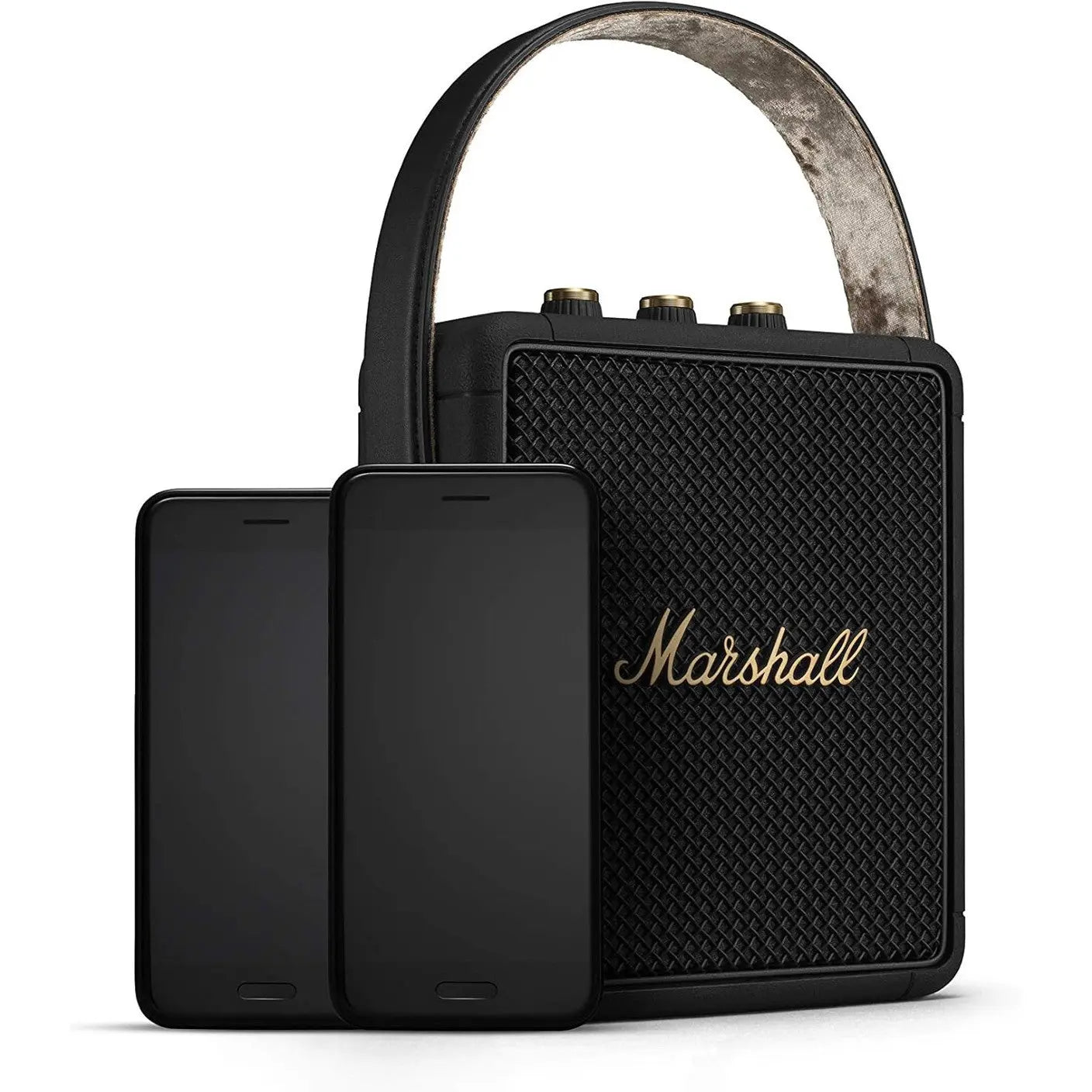 Marshall STOCKWELL II Portable Bluetooth Speaker with 20+ Hours of Playtime — Black & Brass (2 Year Warranty)