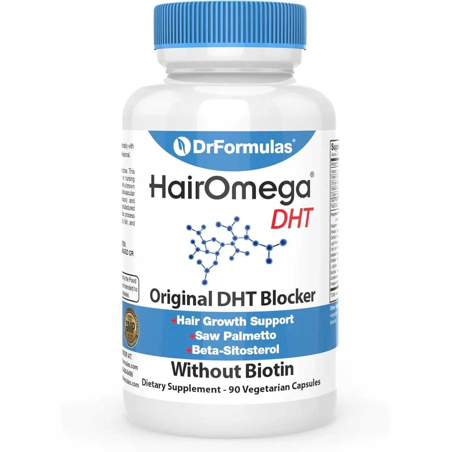 DrFormulas Original DHT Blocker Without Biotin | Hair Growth Supplement Pills for Women and Men, 45 Day Supply