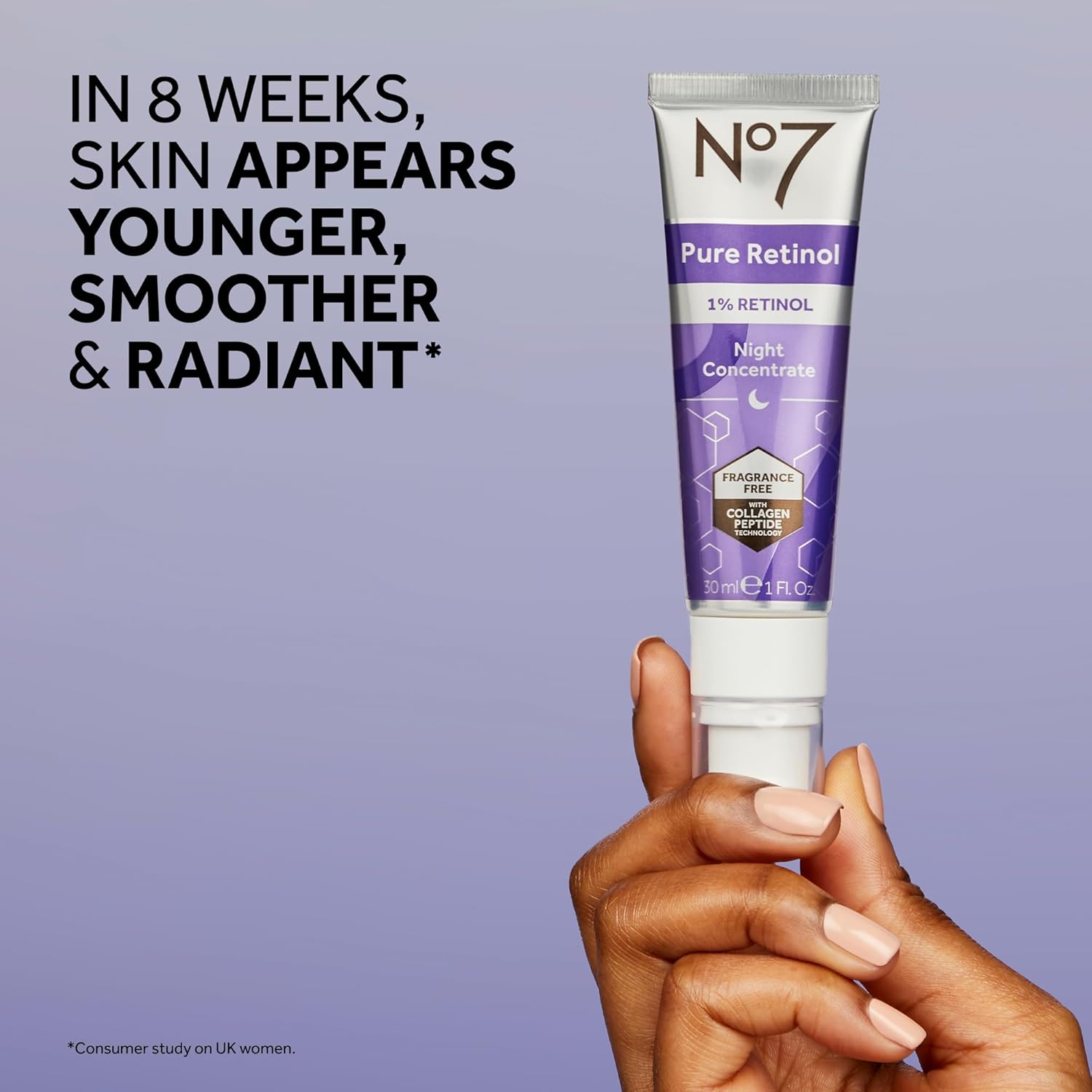 No7 Pure Retinol (1% Retinol) Night Concentrate 30ml (pack of 1) - Fragrance Free