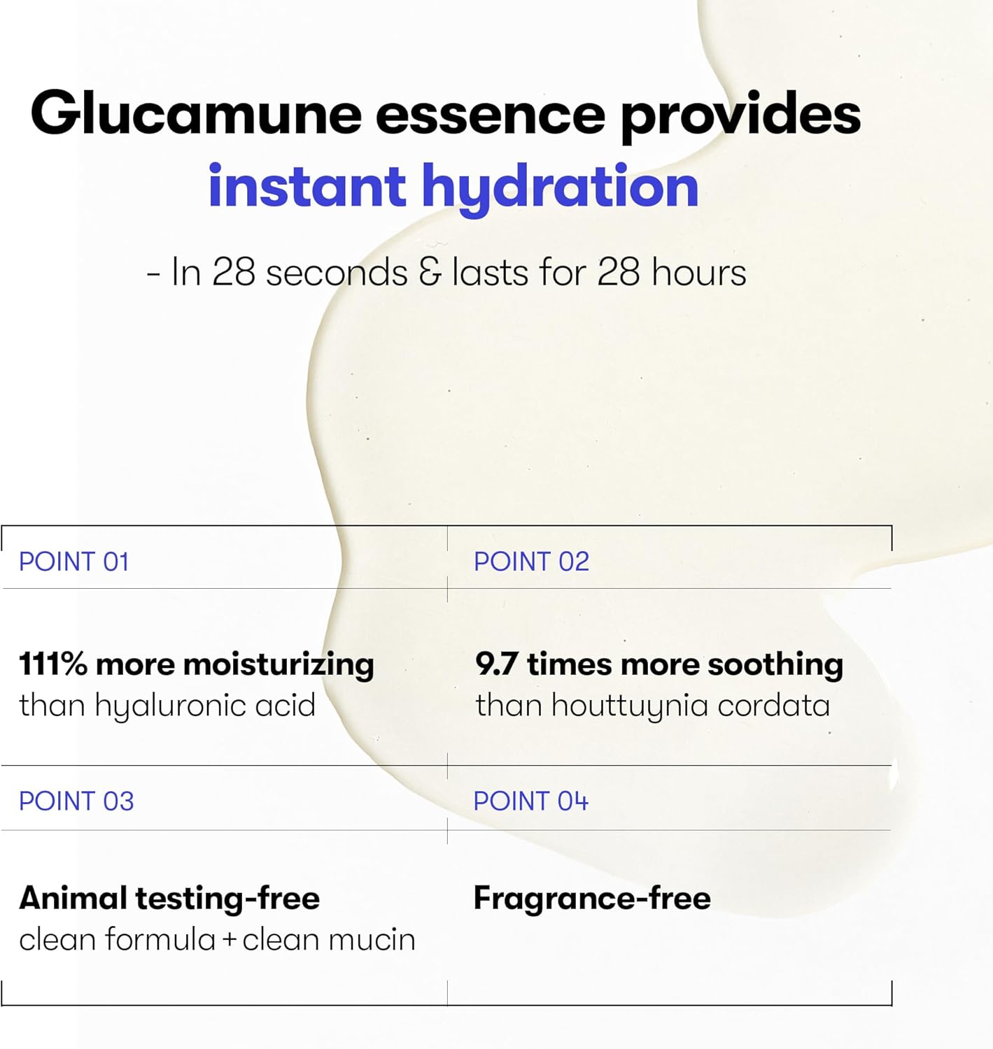 VT Cosmetics Glucamune Essence | Vegan Mucin Facial Essence for Deep Hydration & Soothing | Plant-Based, Paraben-Free, Pure & Clean Korean Skincare for All Skin Types (3.38 fl Oz/100ml)