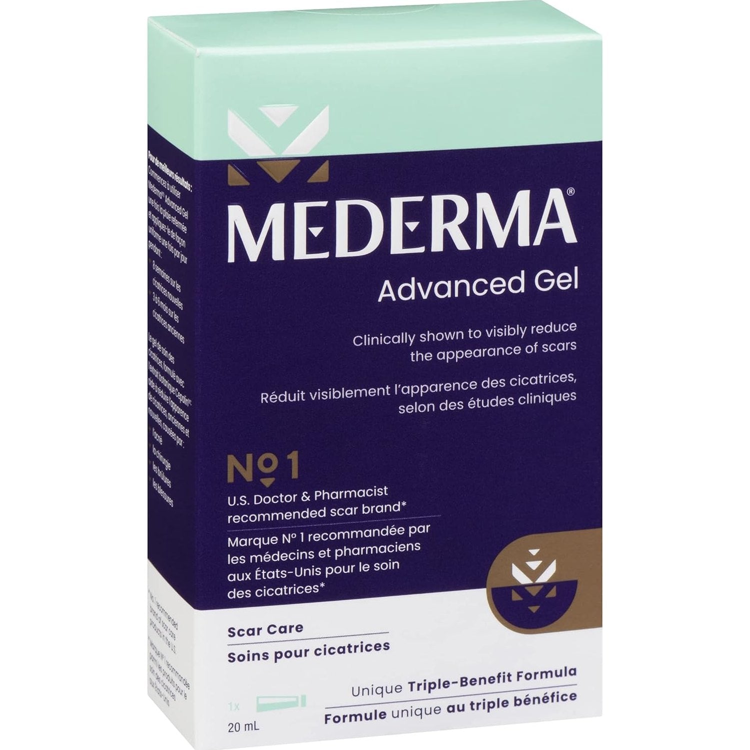 Mederma Advanced Scar Gel, Treats Old and New Scars, Reduces the Appearance of Scars from Acne, Stitches, Burns and More, 20gm