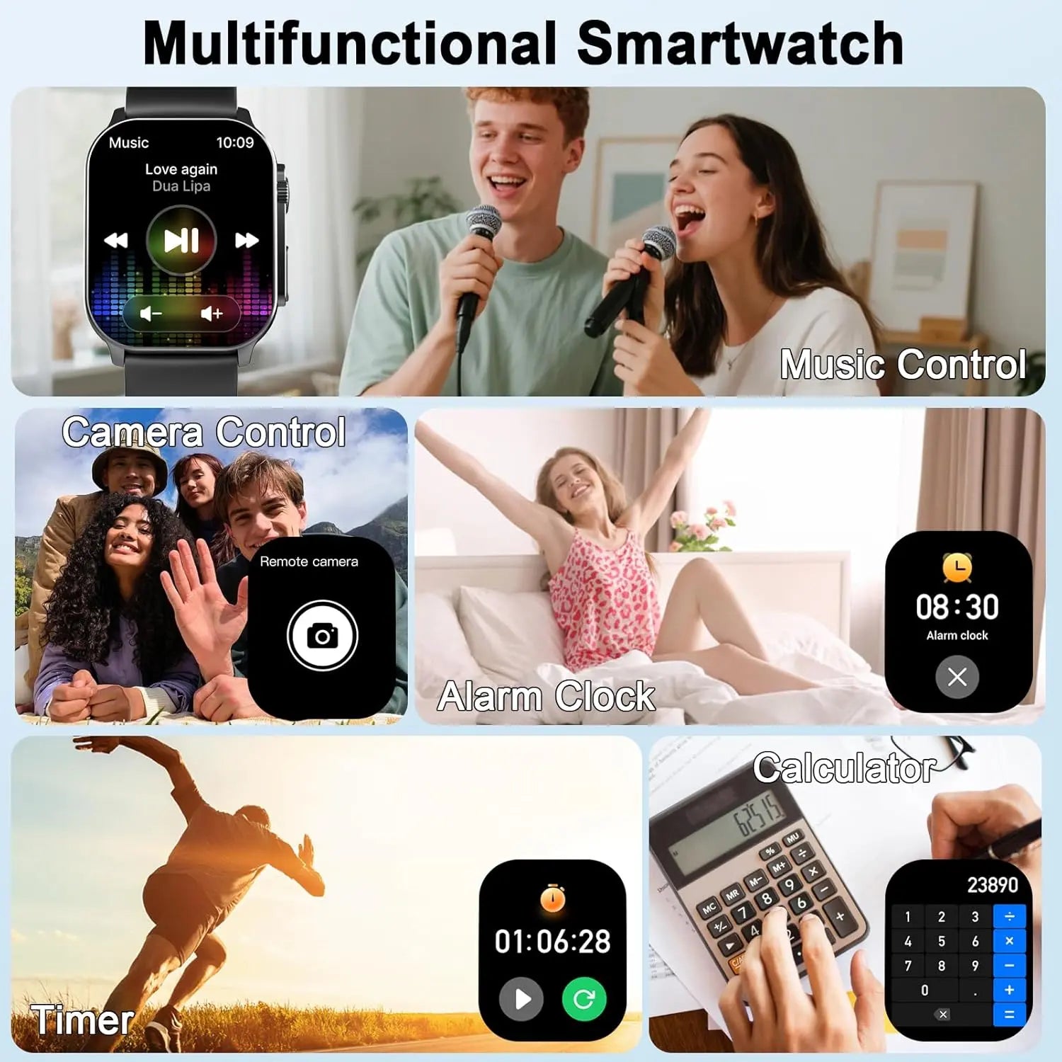Poounur Smart Watch for Men Women(Answer/Make Calls), 1.95" HD Smartwatch, Fitness Tracker with 120+ Sport Modes, IP68 Waterproof, Heart Rate/Sleep/Step Monitor