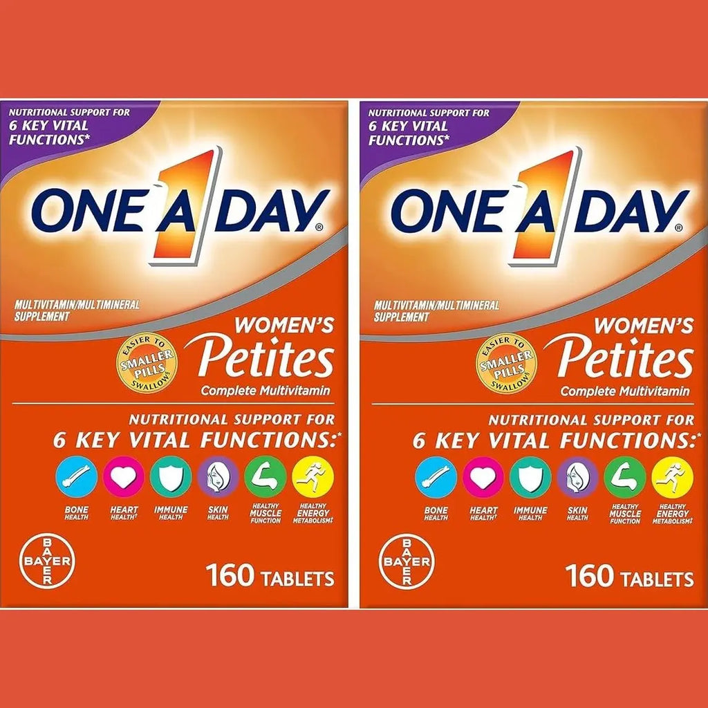 One A Day Women’s Petites Multivitamin,Supplement with Vitamin A, C, D, E and Zinc for Immune Health Support, B Vitamins, Biotin, Folate (as folic acid) & more,Tablet, 160 count