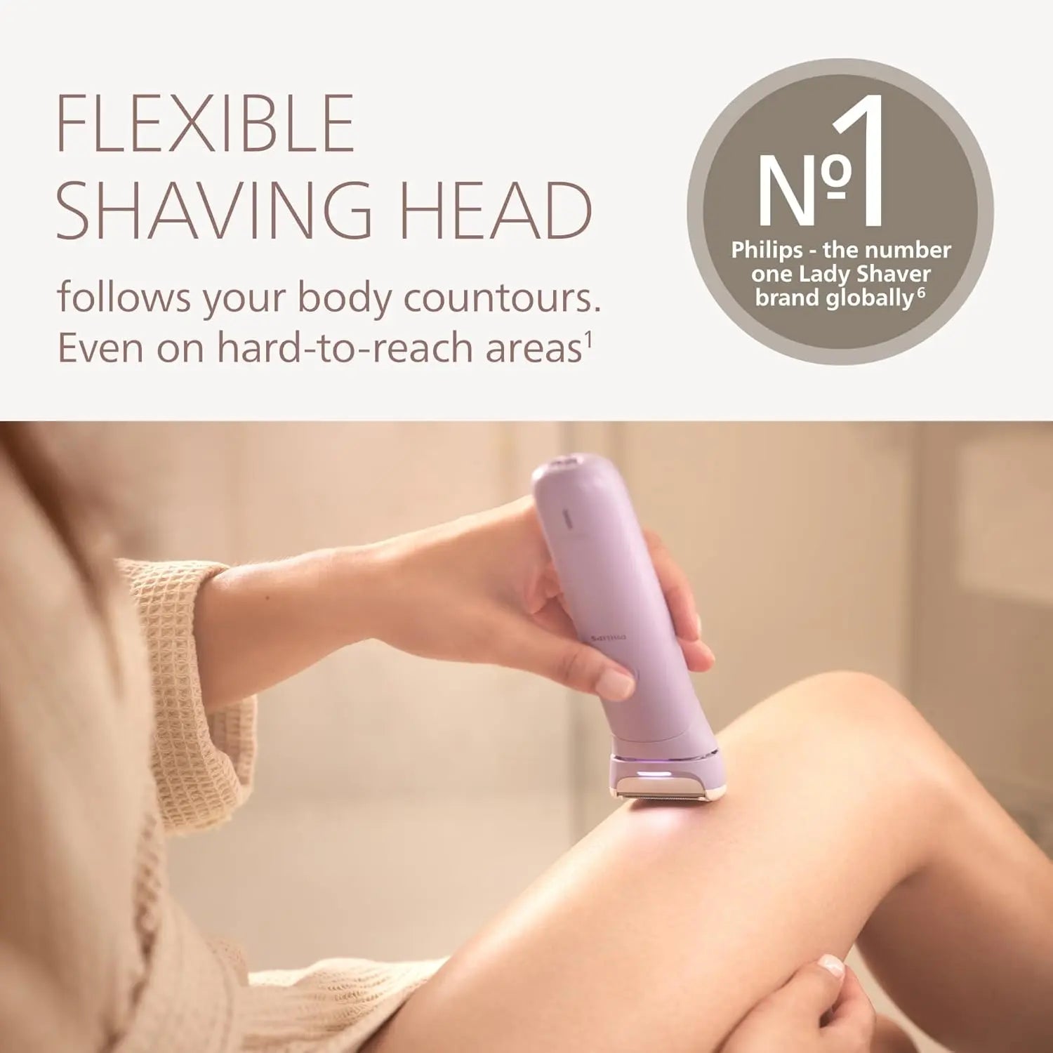 Philips Lady Electric Shaver Series 8000 with Flex Head for Women, Cordless, Wet & Dry with 5 Accessories (BRL149/00)