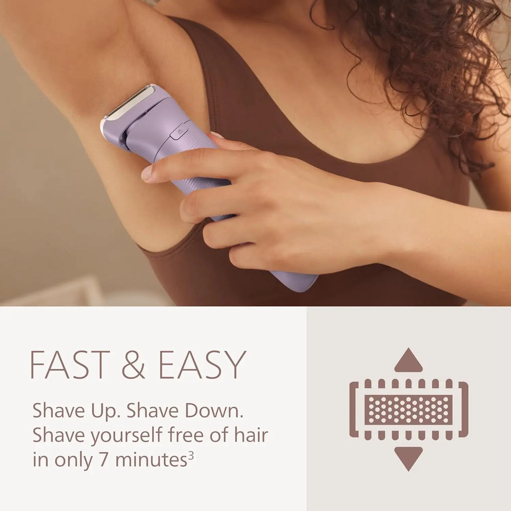 Philips Lady Electric Shaver Series 8000 with Flex Head for Women, Cordless, Wet & Dry with 5 Accessories (BRL149/00)