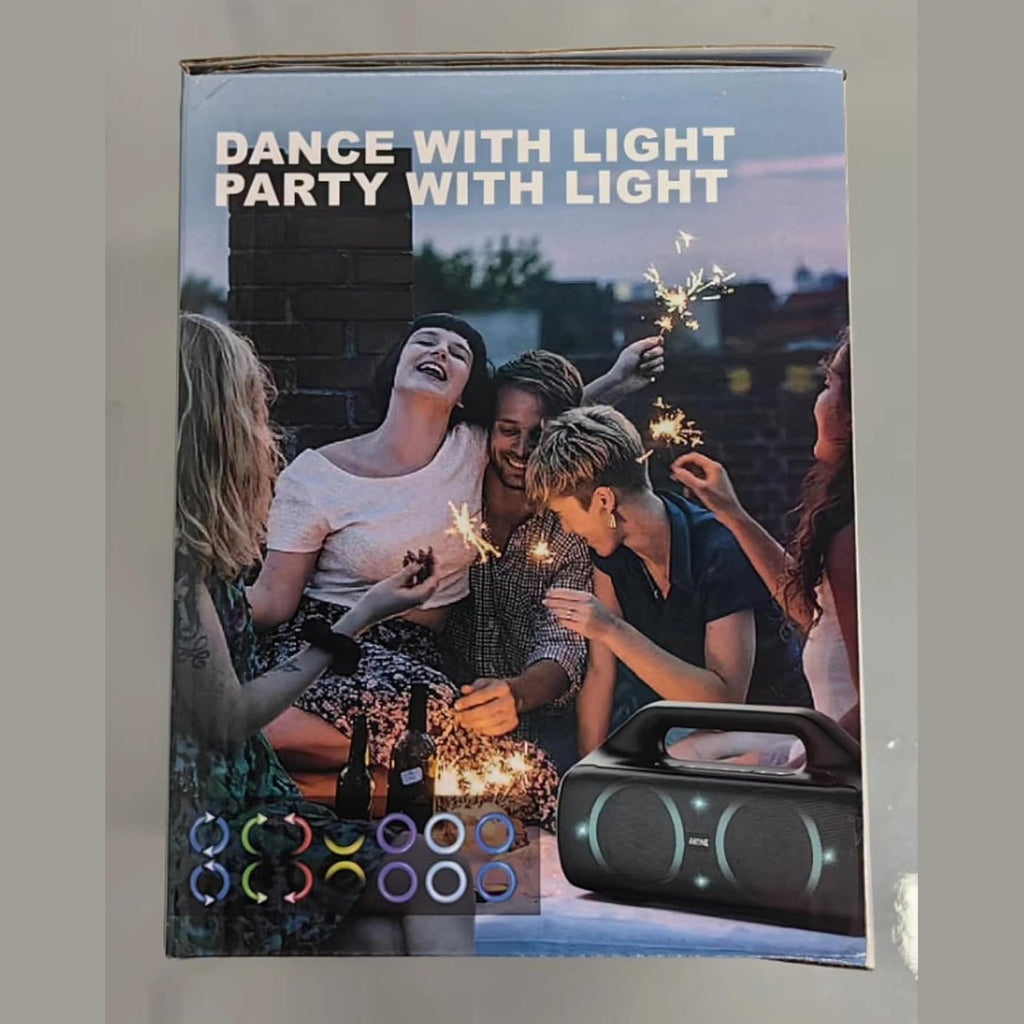 AKONE Portable Bluetooth Speaker, 80W Peak Wireless Outdoor Speaker with LED Light, Deep Bass, 20 Hour Playtime, IP67 Waterproof Bluetooth Speaker, Loud Party Speakers for Camping, Beach, Garage