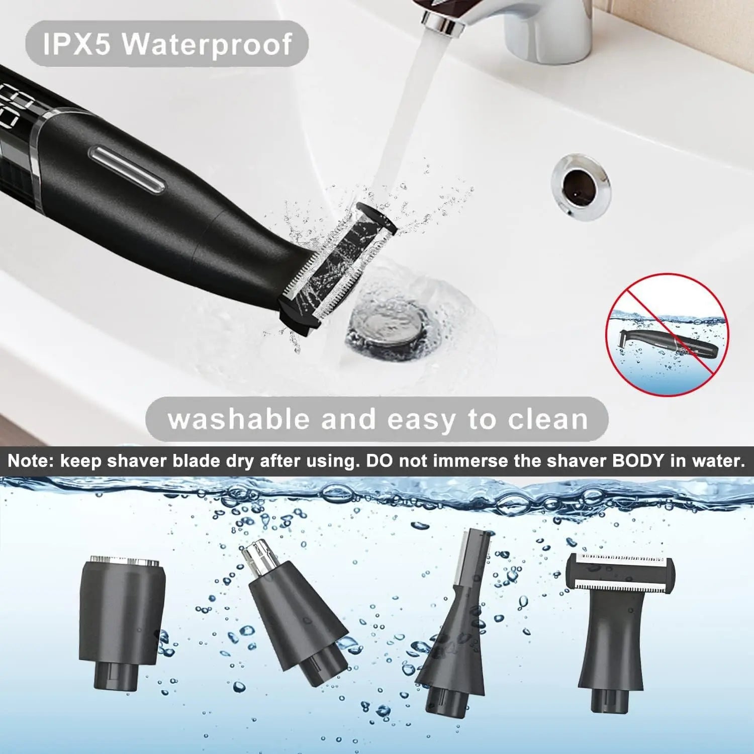 Electric Razor for Women, 4 in 1 Womens Electric Razor, Cordless Protable Body Hair Removal for Eyebrow Face Nose Legs Underarms and Bikini Line, Personal Womens Shaver Set for Wet and Dry