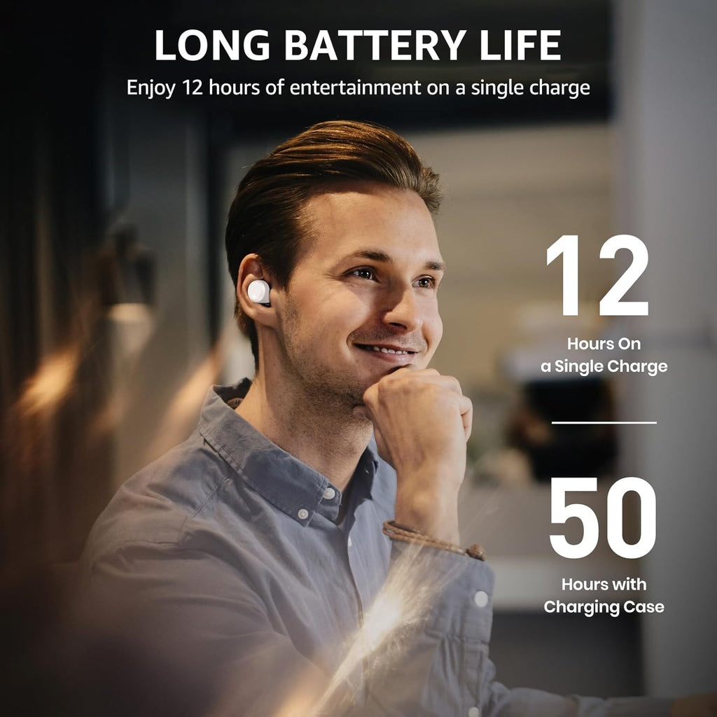 TOZO T6 Mini Wireless Bluetooth Headphones, Wireless Earbuds Erogonomic Design Sport 50H, IPX8 Wireless Bluetooth Headset EQ Personalized by App