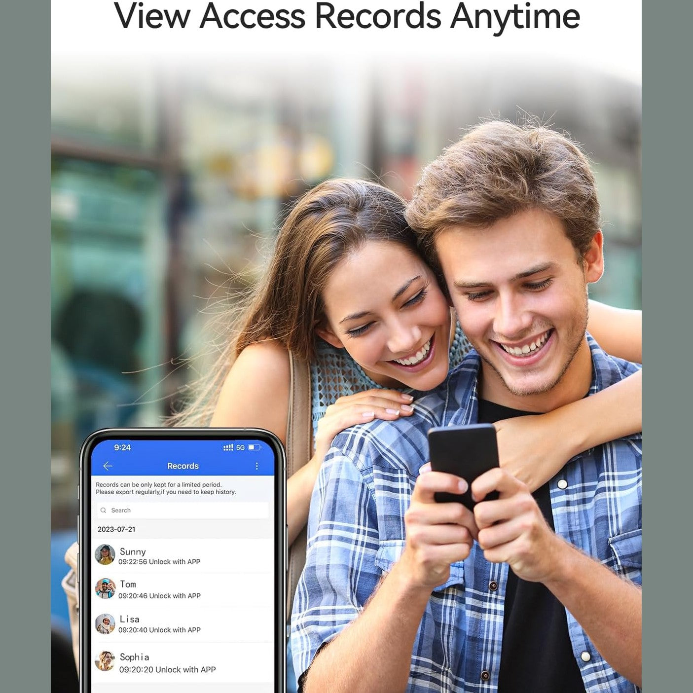 Smart Fingerprint Door Lock Knob - TMZON Keyless Entry Door Lock with Handle 5 in 1 with APP/IC Cards/Codes/Keys/Fingerprints Biometric Electronic Keyless Entry Lock for Bedroom Home Hotel Office