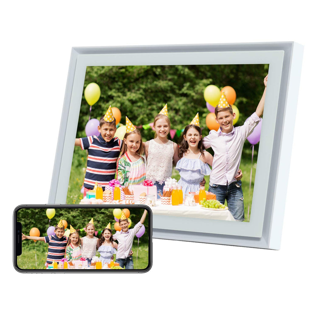 AEEZO Digital Picture Frame WLAN, 10.1 Inches Digital Photo Frame Built in 32GB Memory,1280 x 800 IPS Touchscreen Electronic Photo Frame,Automatic Rotation, Easy Setup and Share Photos or Videos