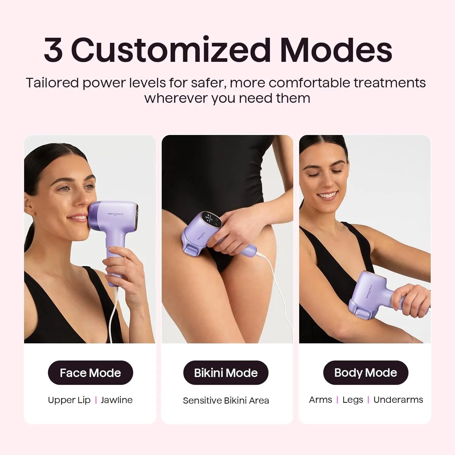 Wavytalk IPL Hair Removal Device, Bare It with Precision Roller for Face Body Bikini – Long-Lasting Result & Painless, 24J Dual-Pulse & Ice Cooling, At-Home Use for Women and Men, Corded