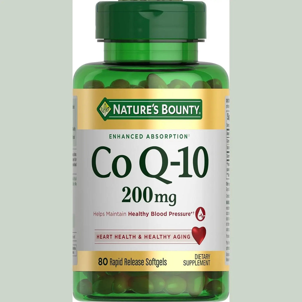 Nature's Bounty Co Q-10 200mg heart health supplement bottle front view