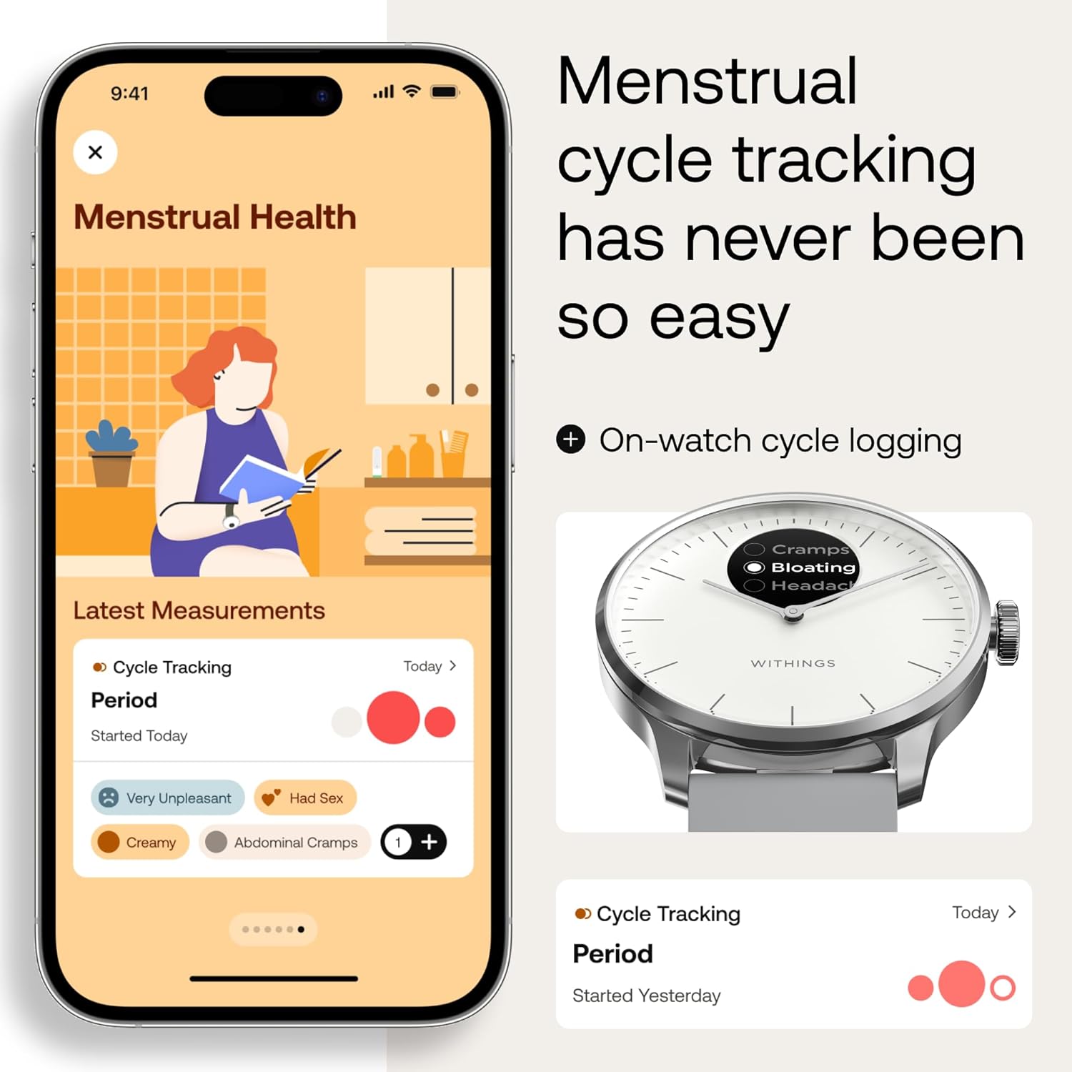 Withings ScanWatch Light - Hybrid Smartwatch, 24/7 Heart Monitoring, Activity Tracking, Cycle Tracking, Sleep Monitoring, Connected GPS, 30-Day Battery Life, Android & Apple Compatible, HSA/FSA