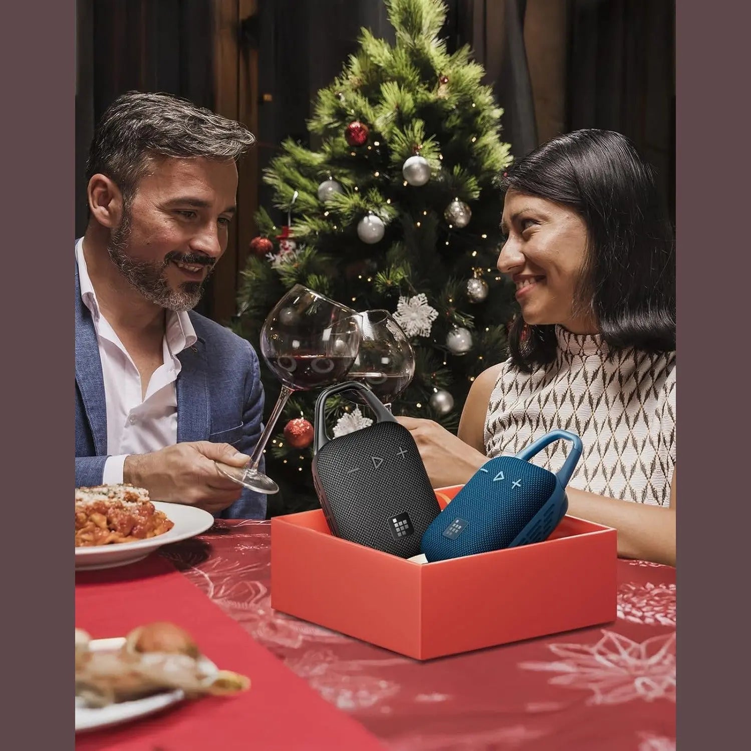 Tronsmart Mirtune H1 Portable Outdoor Speaker, 18H Playtime, Loud Sound and Punchy Bass, Integrated Carabiner, IPX7 Waterproof, Customize EQ, Bluetooth 5.3 Speaker for Travel, Hiking, Camping(Black)