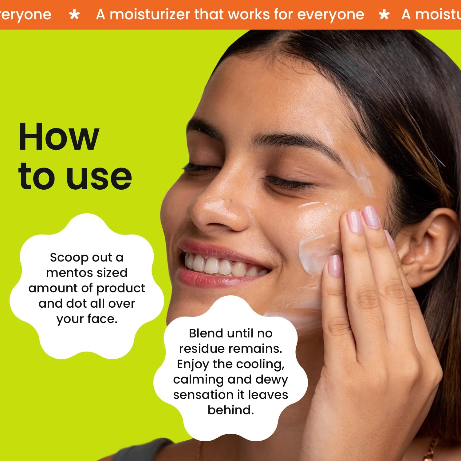 FAE Beauty Daily Dip Ceramide Moisturiser with Hyaluronic Acid & Cica For All Skin Types | Ideal For All Seasons & Climates | Lightweight, Non Sticky, Cooling & Hydrating Vegan Moisturiser - 50ml